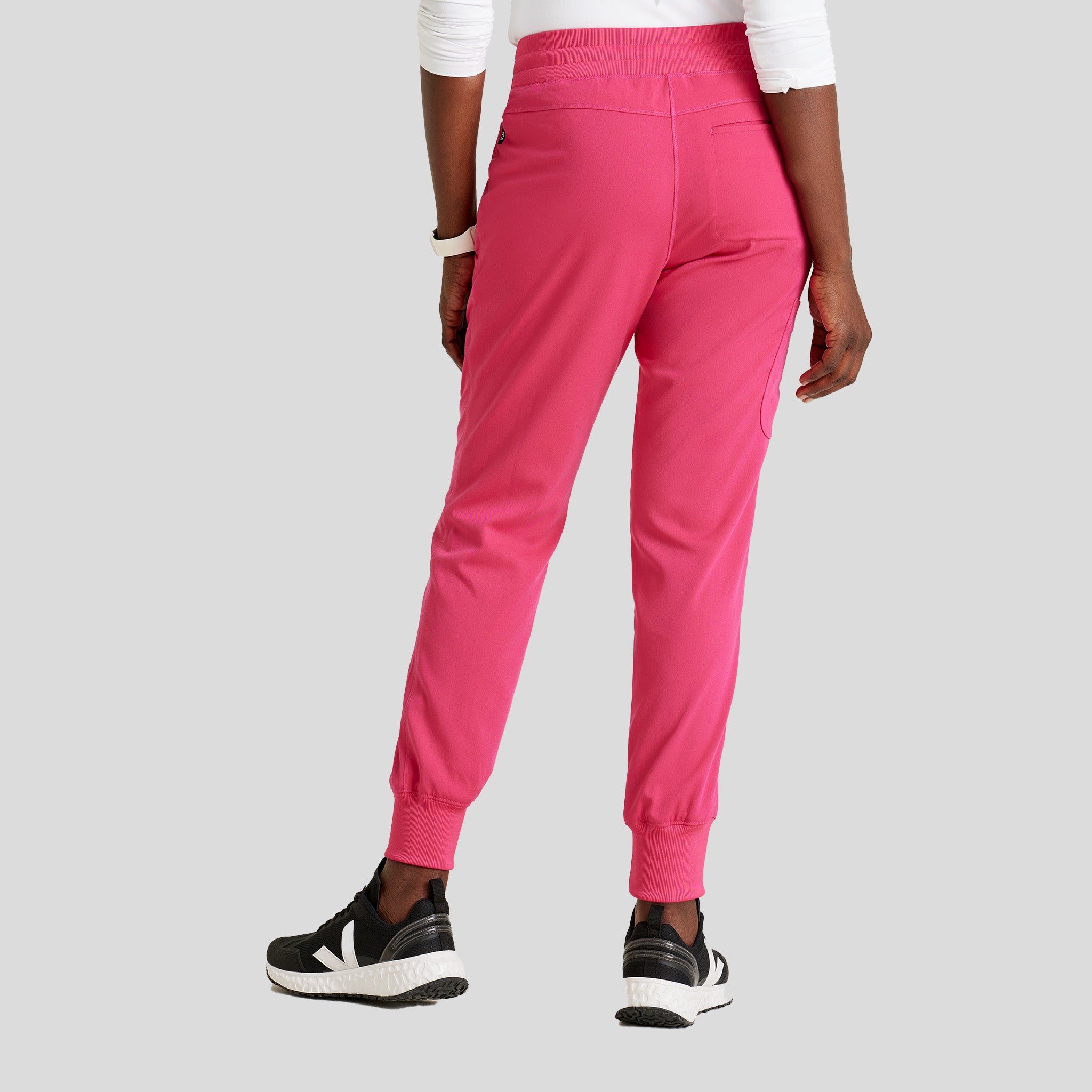 Eden 5-Pocket Mid-Rise Jogger Scrub Pant | Pink