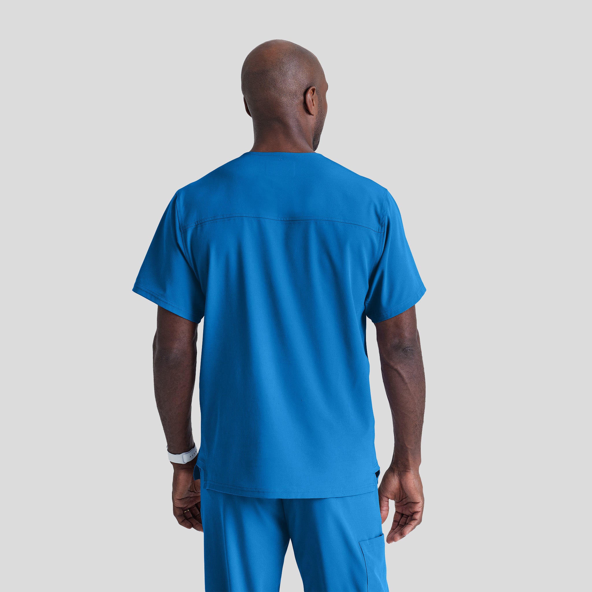 Men's Structure 1-Pocket V-Neck Scrub Top | Royal