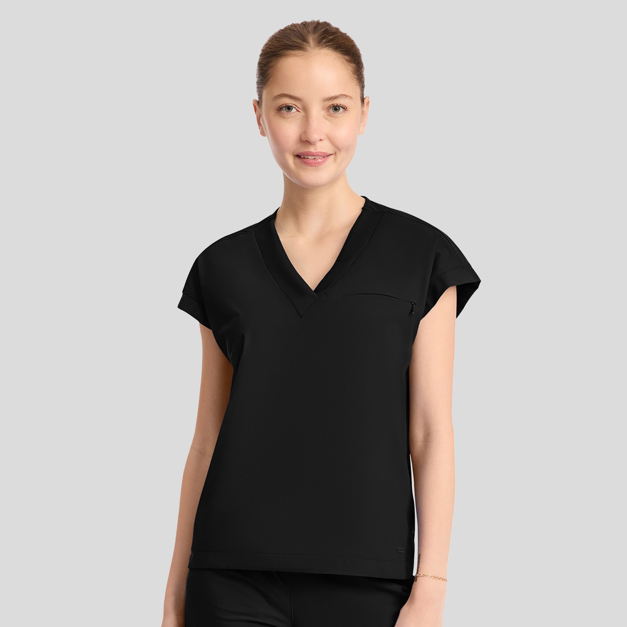 Dolman V-Neck Top | Black