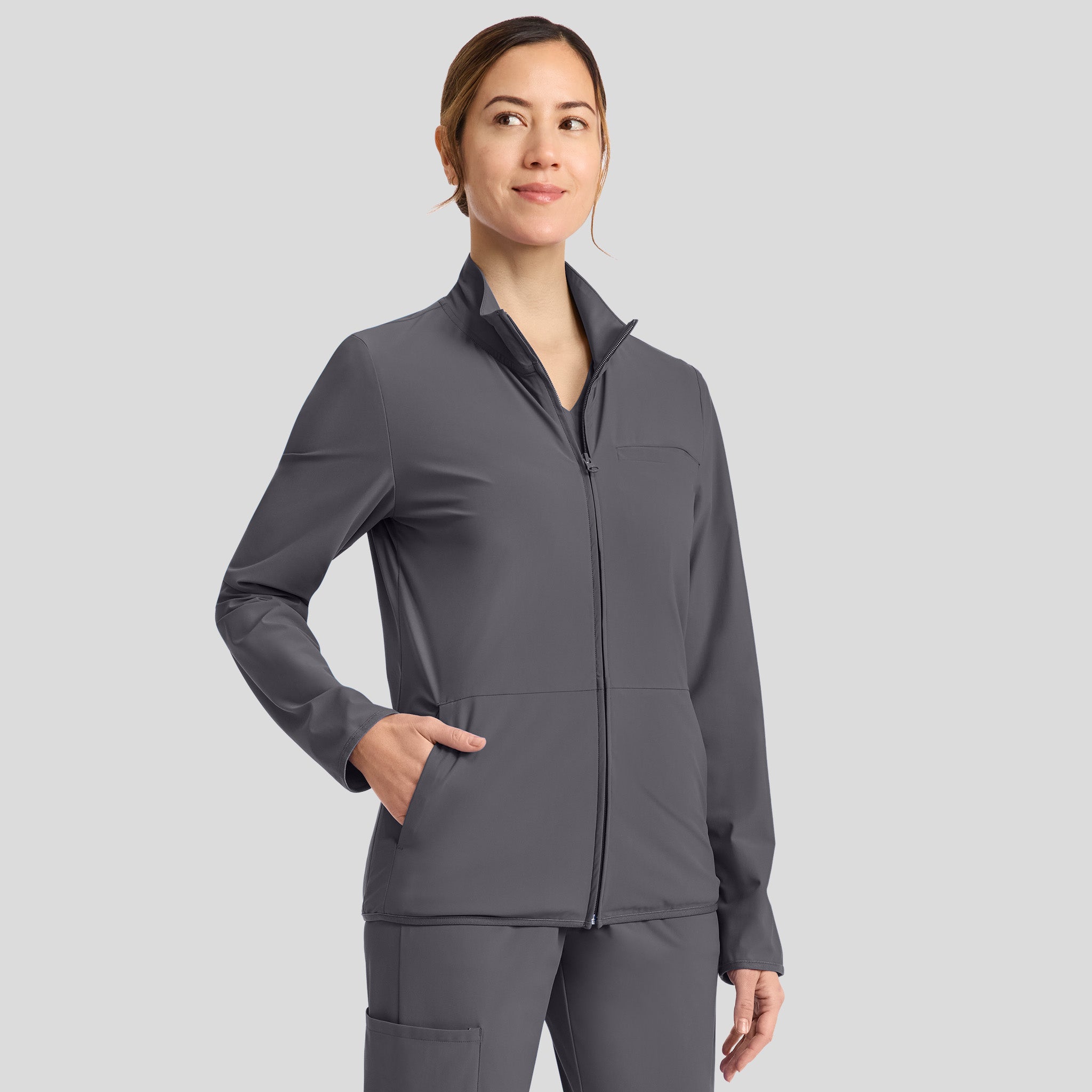 3-Pocket Warm-up Jacket | Pewter
