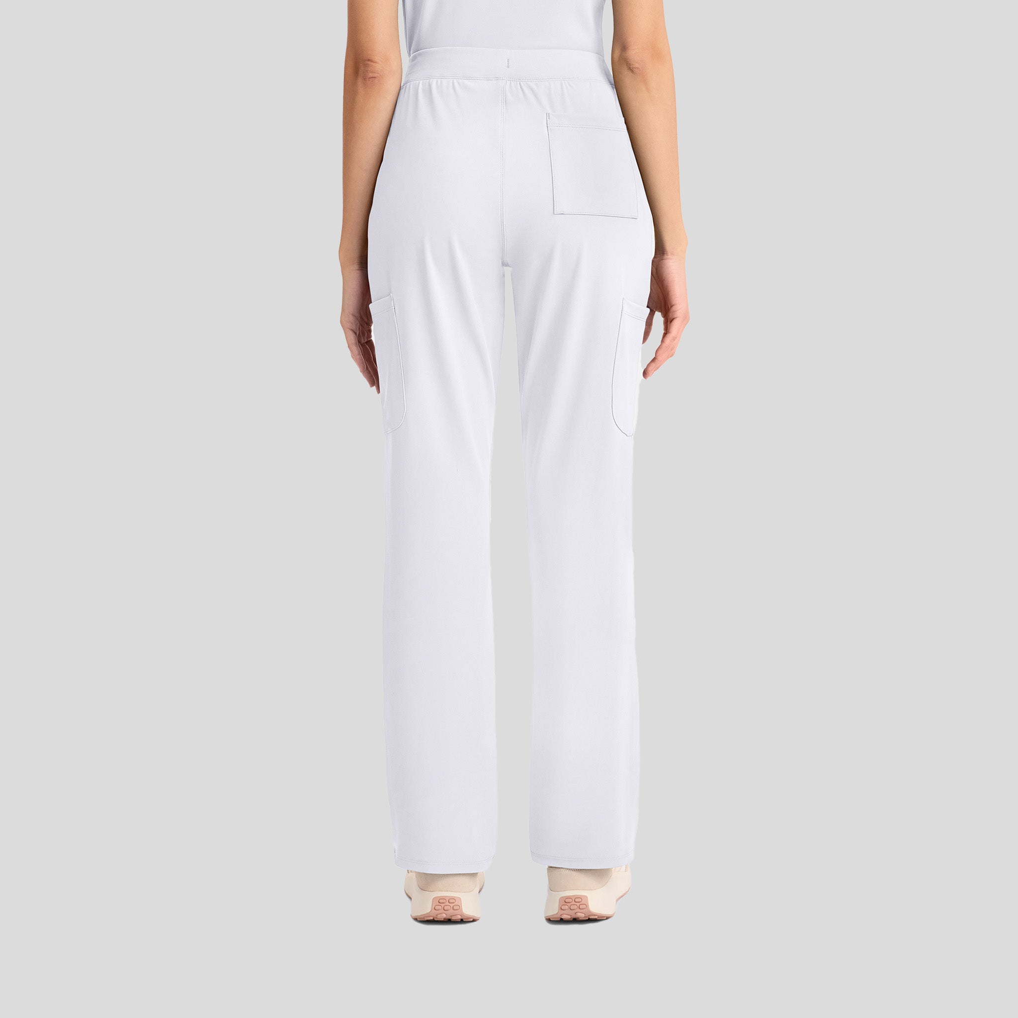 Achieve Pull-On Straight Leg Scrub Pant | White