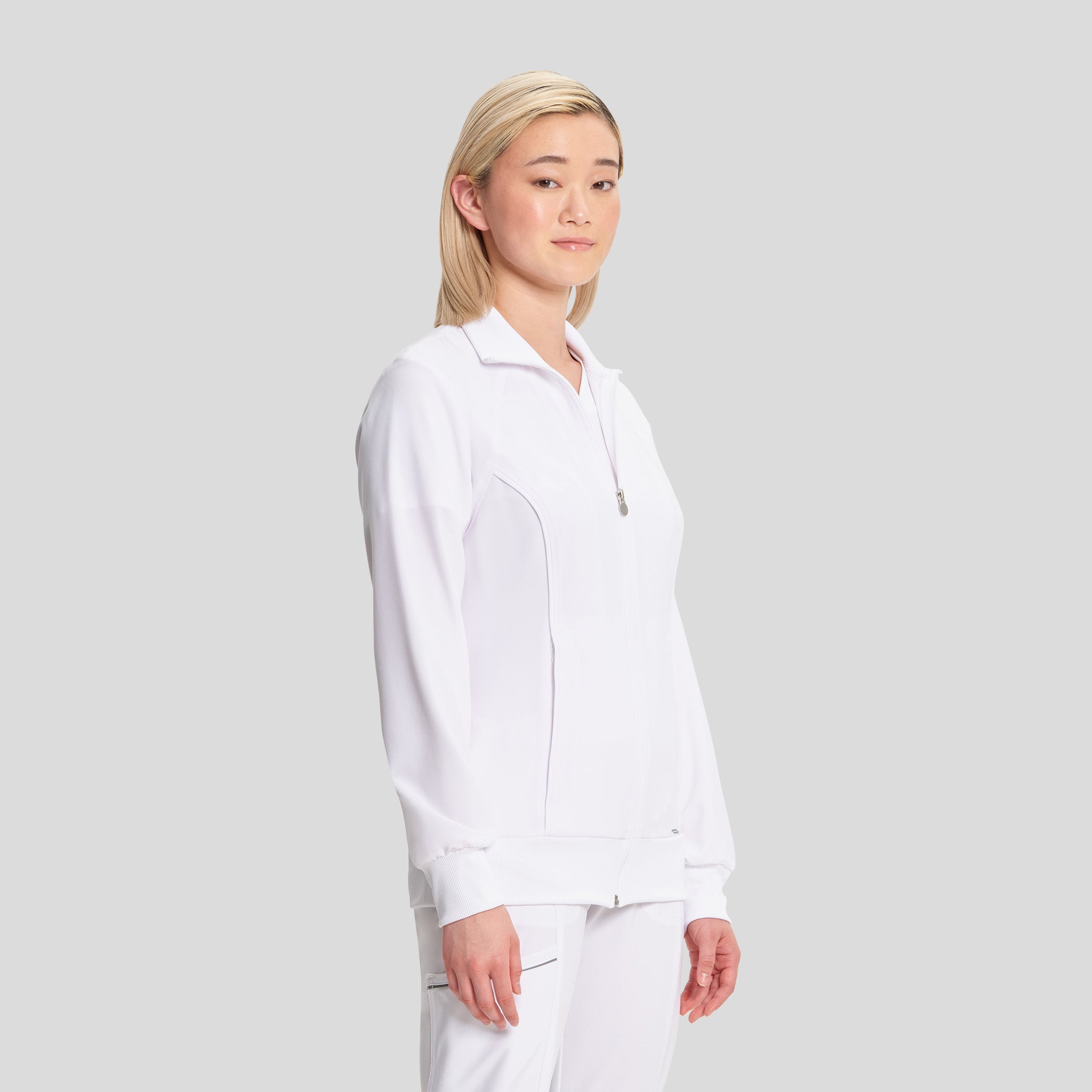 Women's Zip Front Warm-Up | White