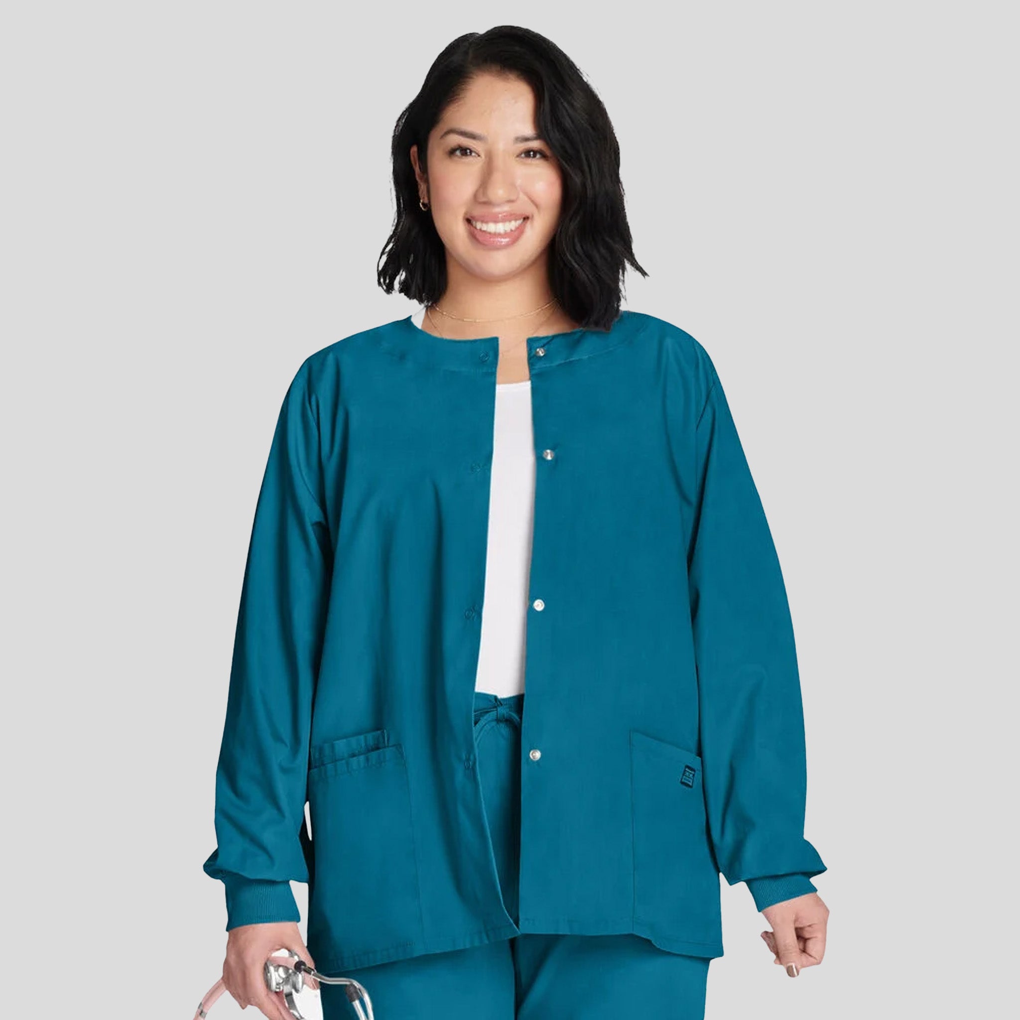 Women's Snap Front Jacket | Caribbean