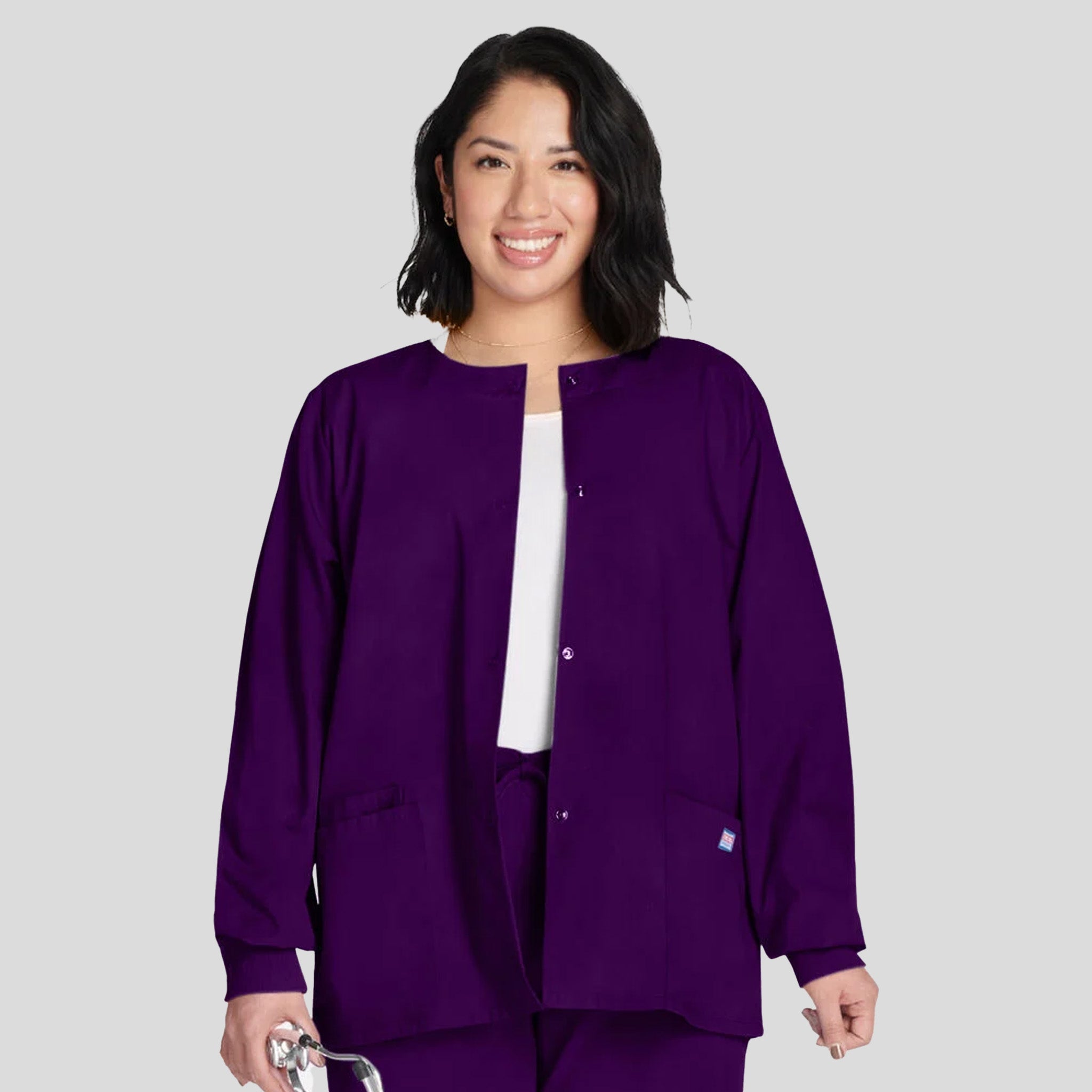 Women's Snap Front Jacket | Eggplant