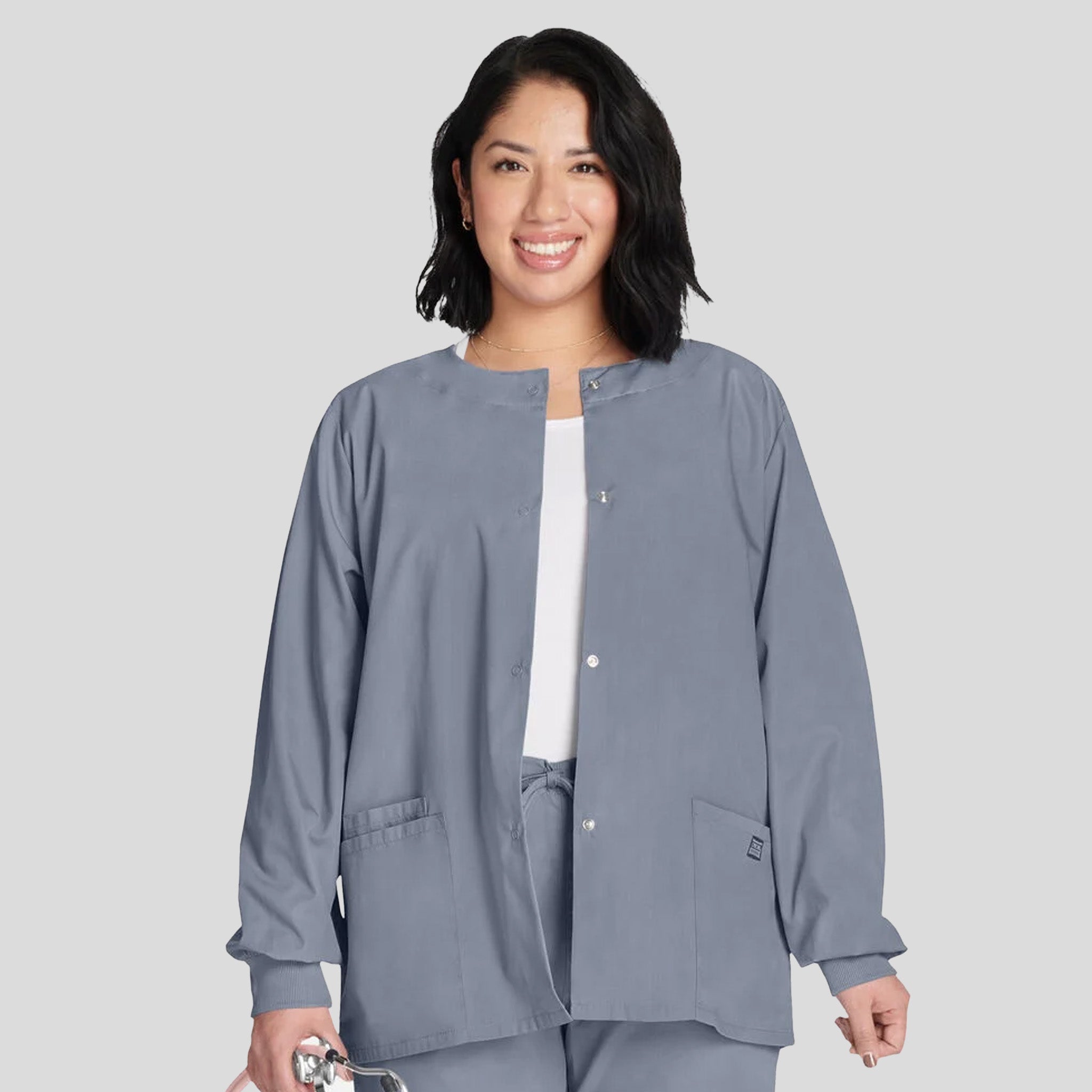 Women's Snap Front Jacket | Grey