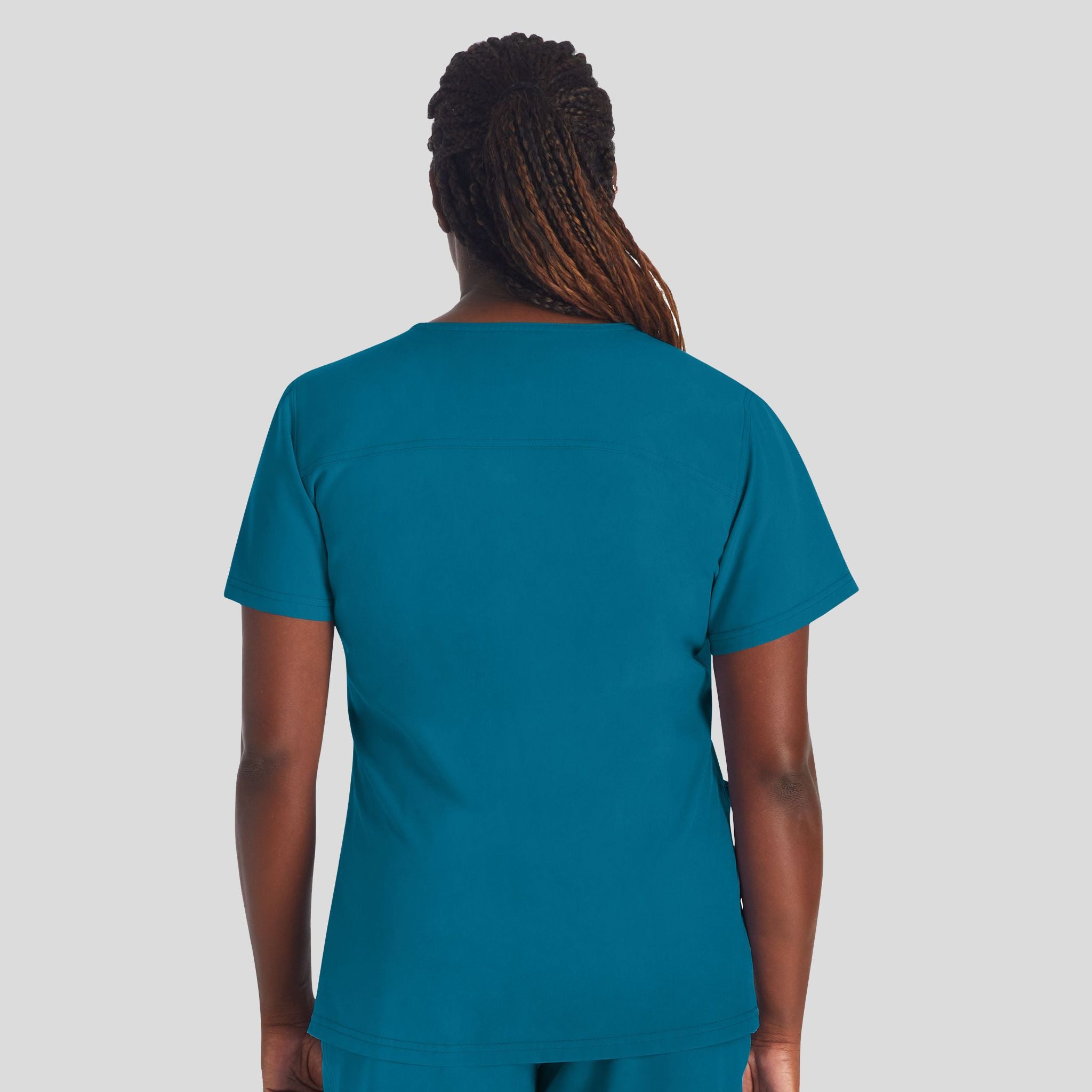Women's V-Neck Scrub Top | Caribbean