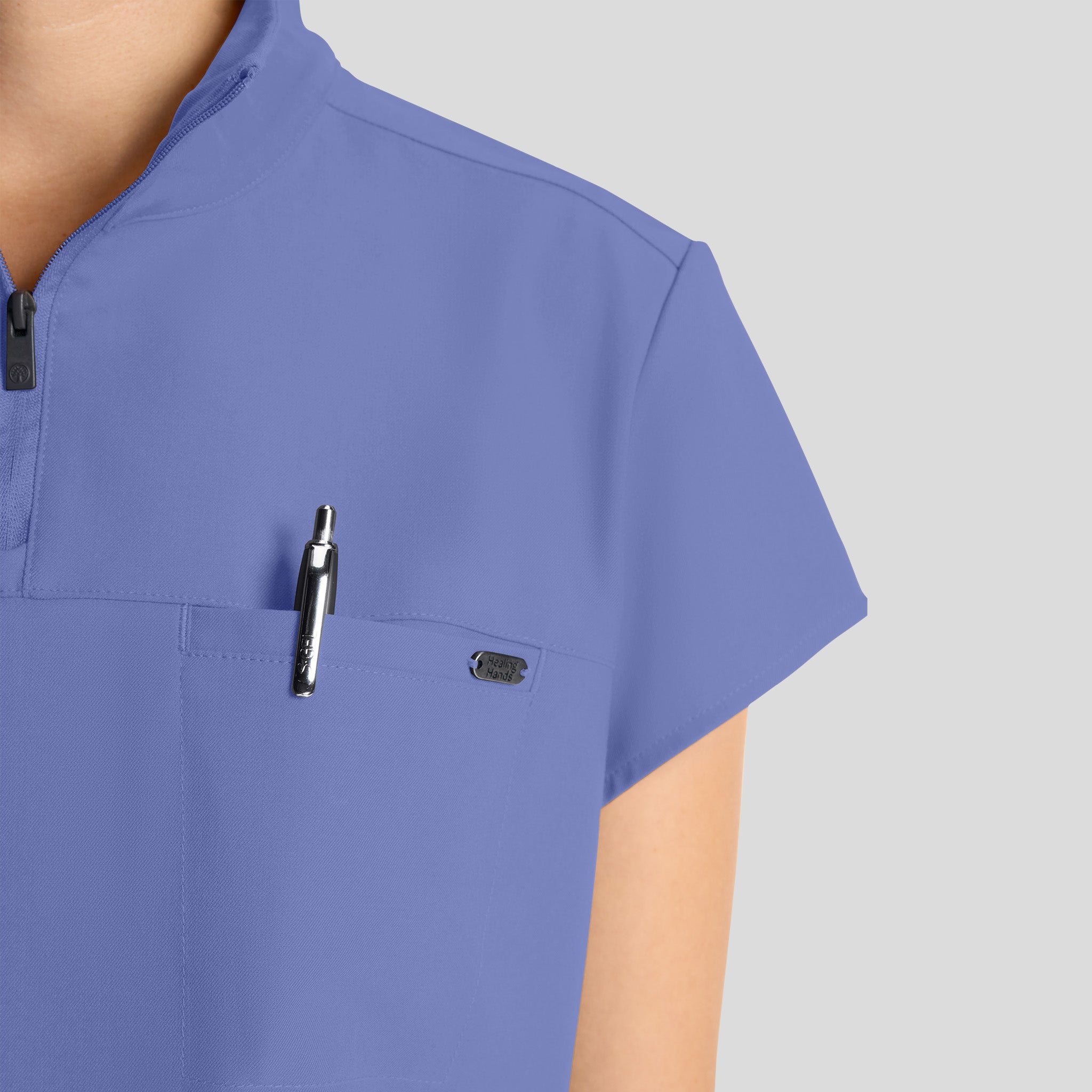 Women's Bella Quarter Zip Scrub Top | Ceil