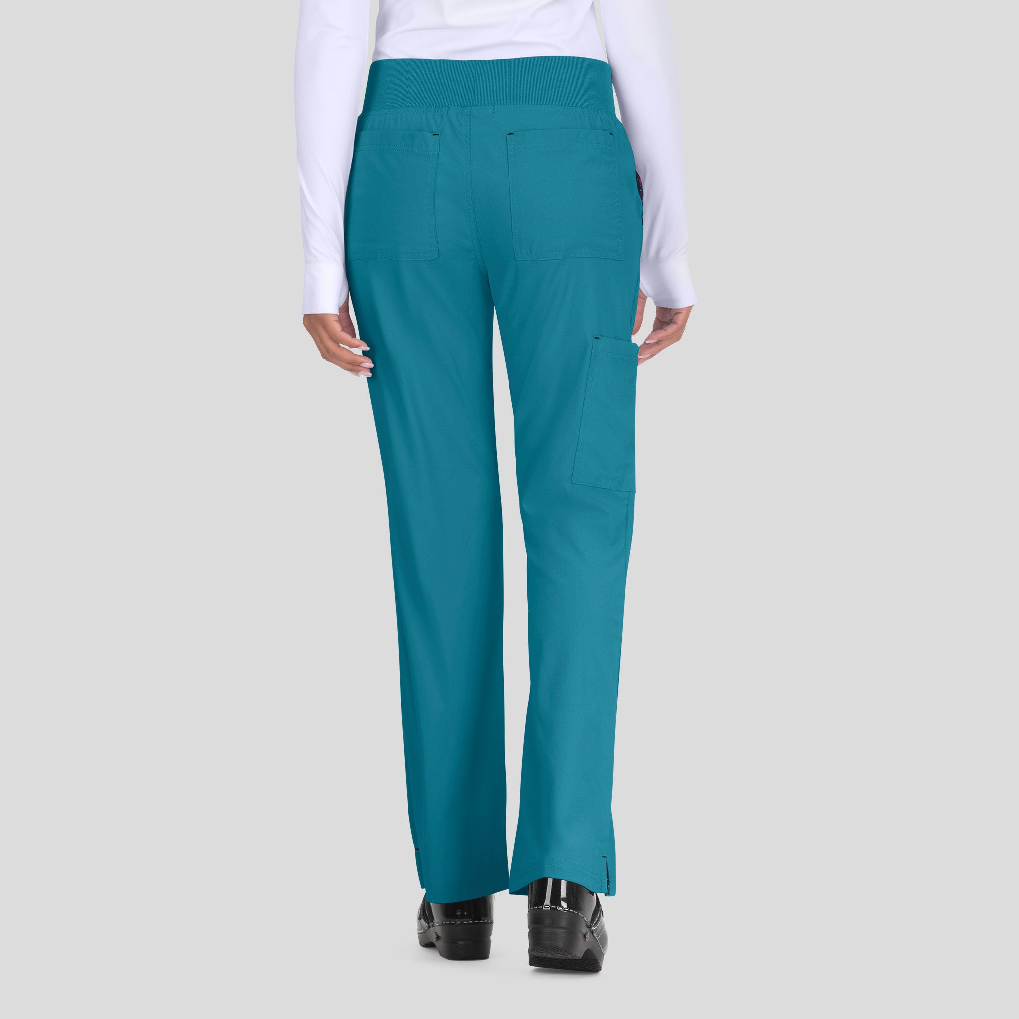 Laurie Women's 6-Pocket Yoga-Style Scrub Pants | Teal