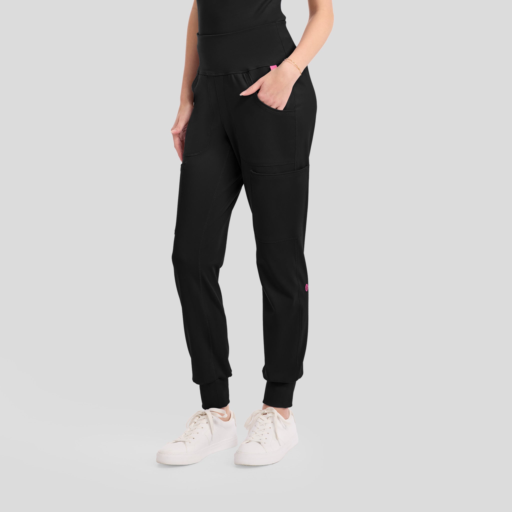 5-Pocket STRETCH High-Rise Cargo Jogger | Black