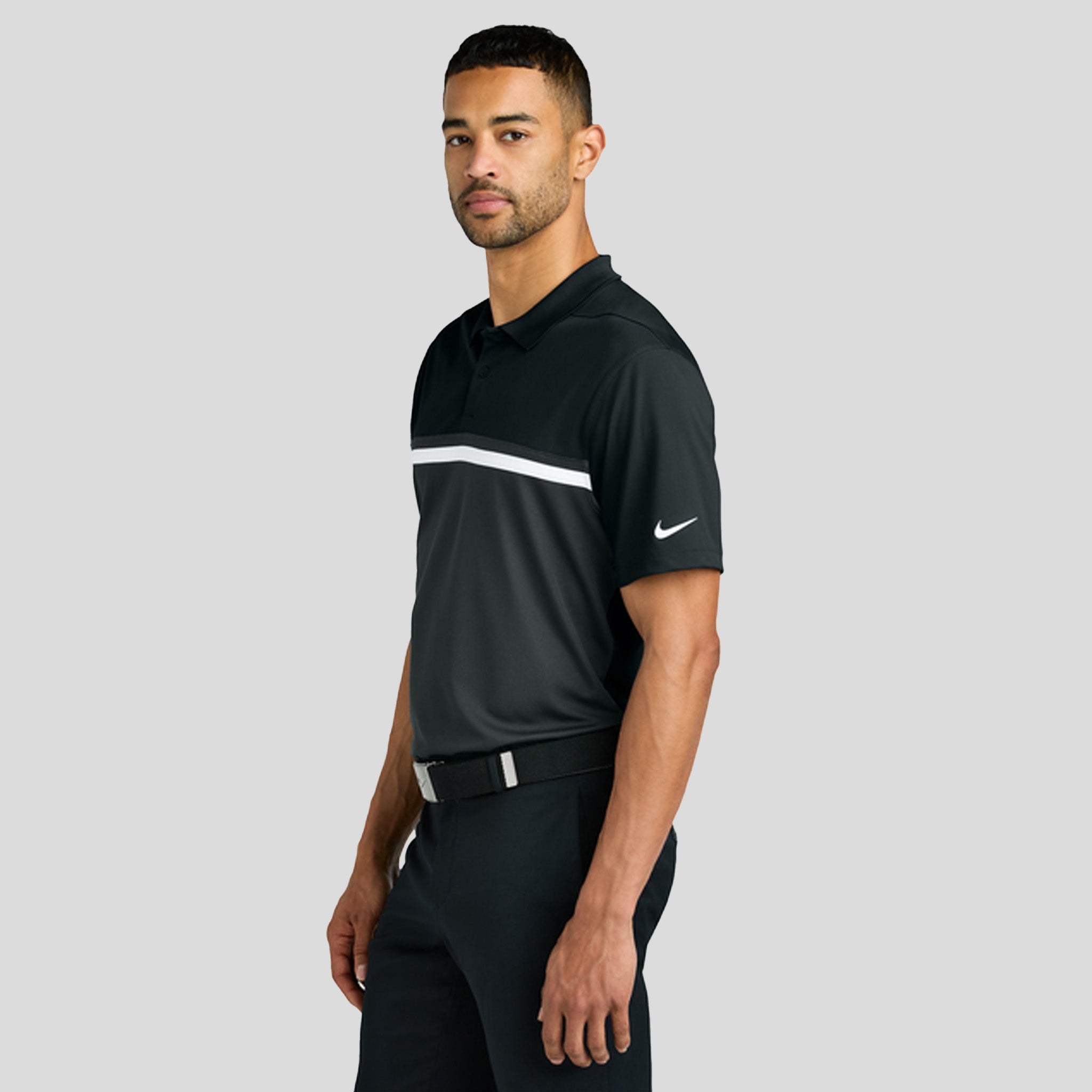 Dri-FIT Victory Colorblock Polo | Black/Anthracite/White