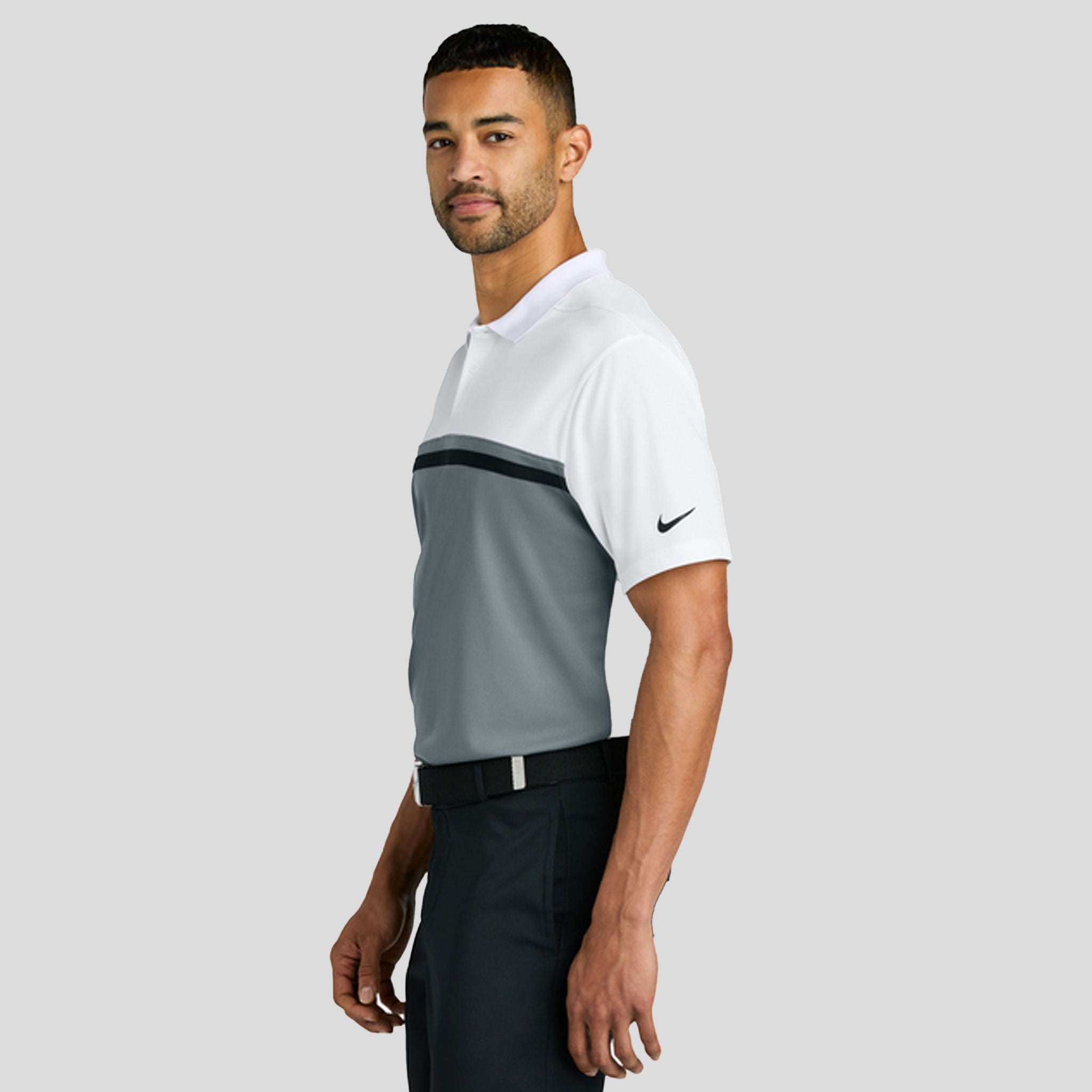 Dri-FIT Victory Colorblock Polo | White/Cool Grey/Black