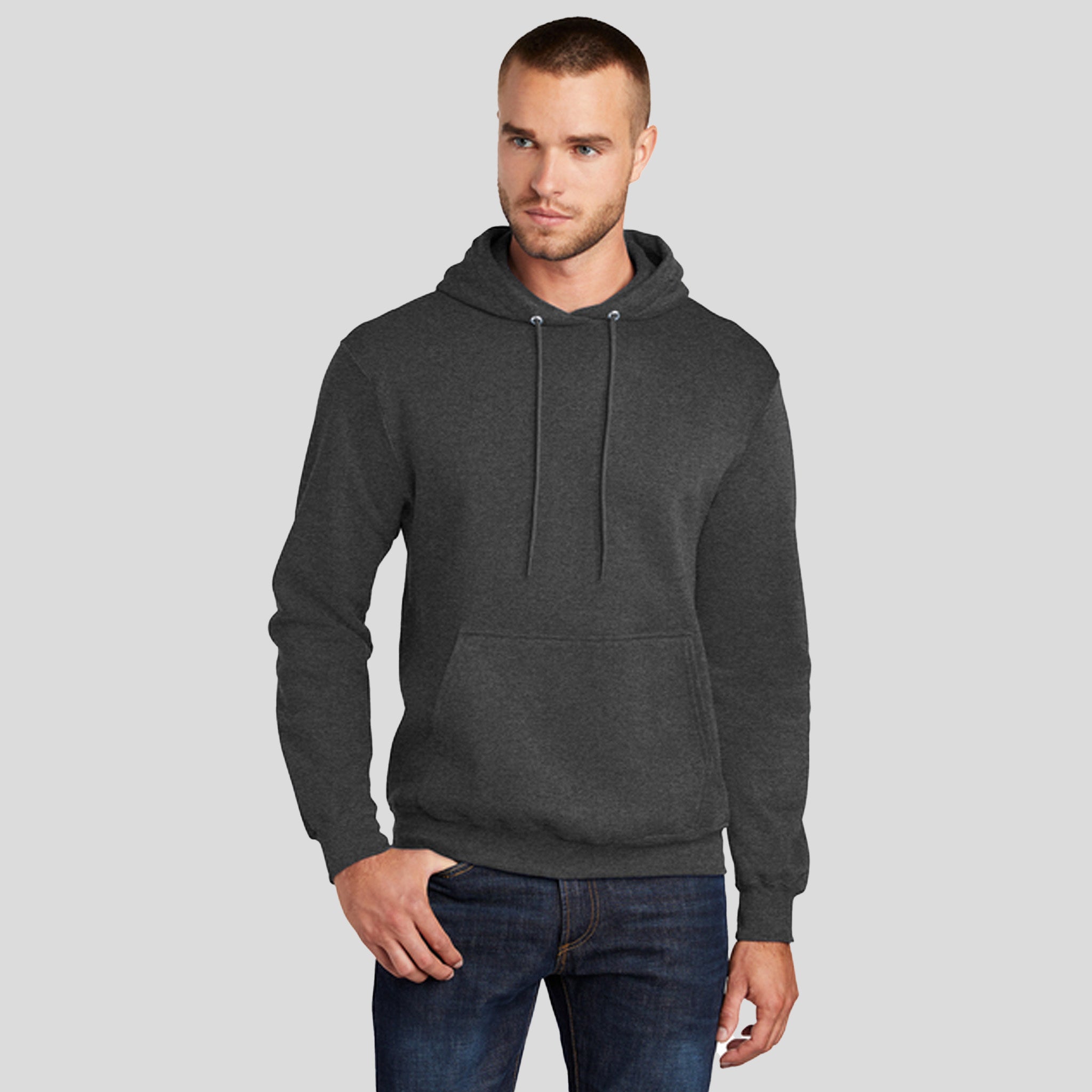 Tall Core Fleece Pullover Hooded Sweatshirt | Black Heather