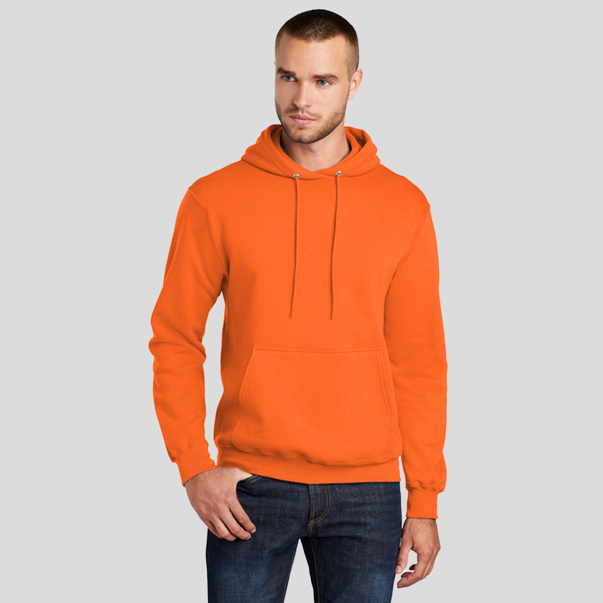 Tall Core Fleece Pullover Hooded Sweatshirt | Safety Orange