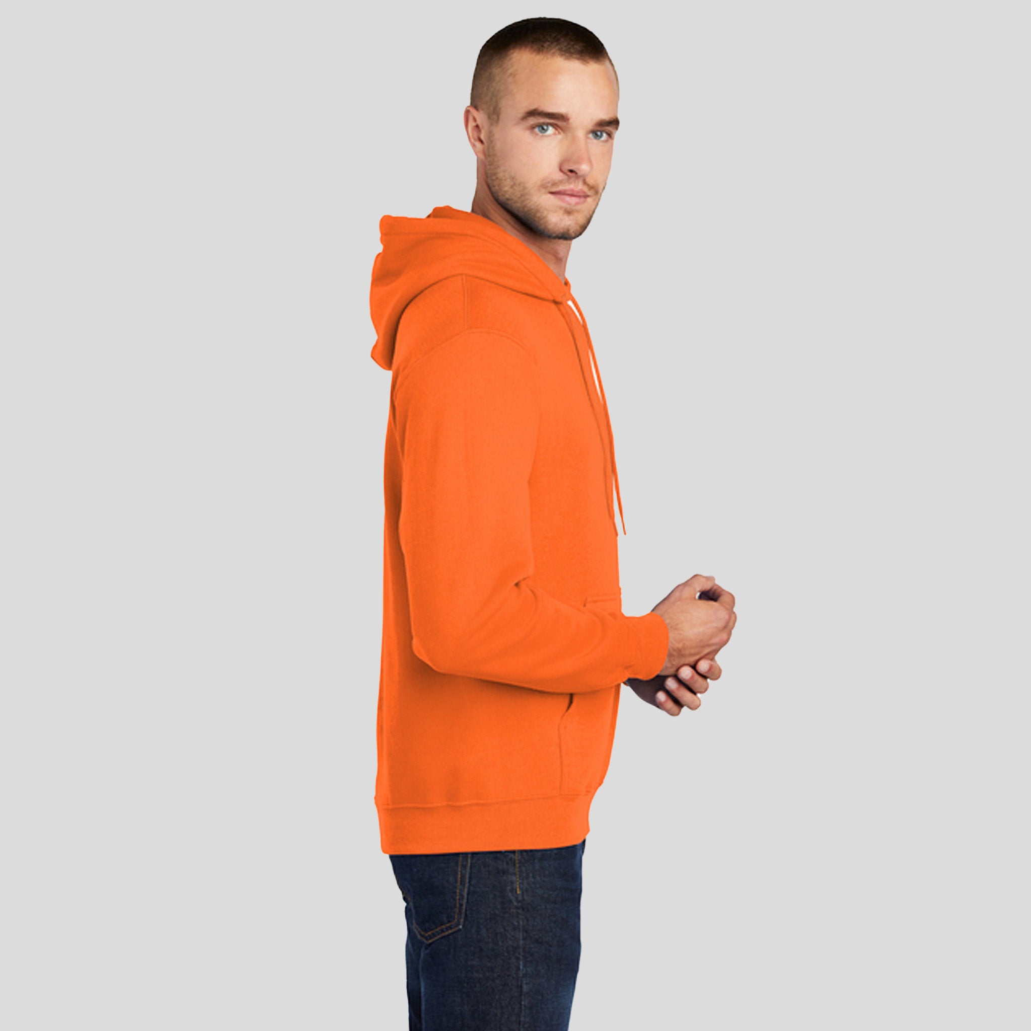 Tall Core Fleece Pullover Hooded Sweatshirt | Safety Orange