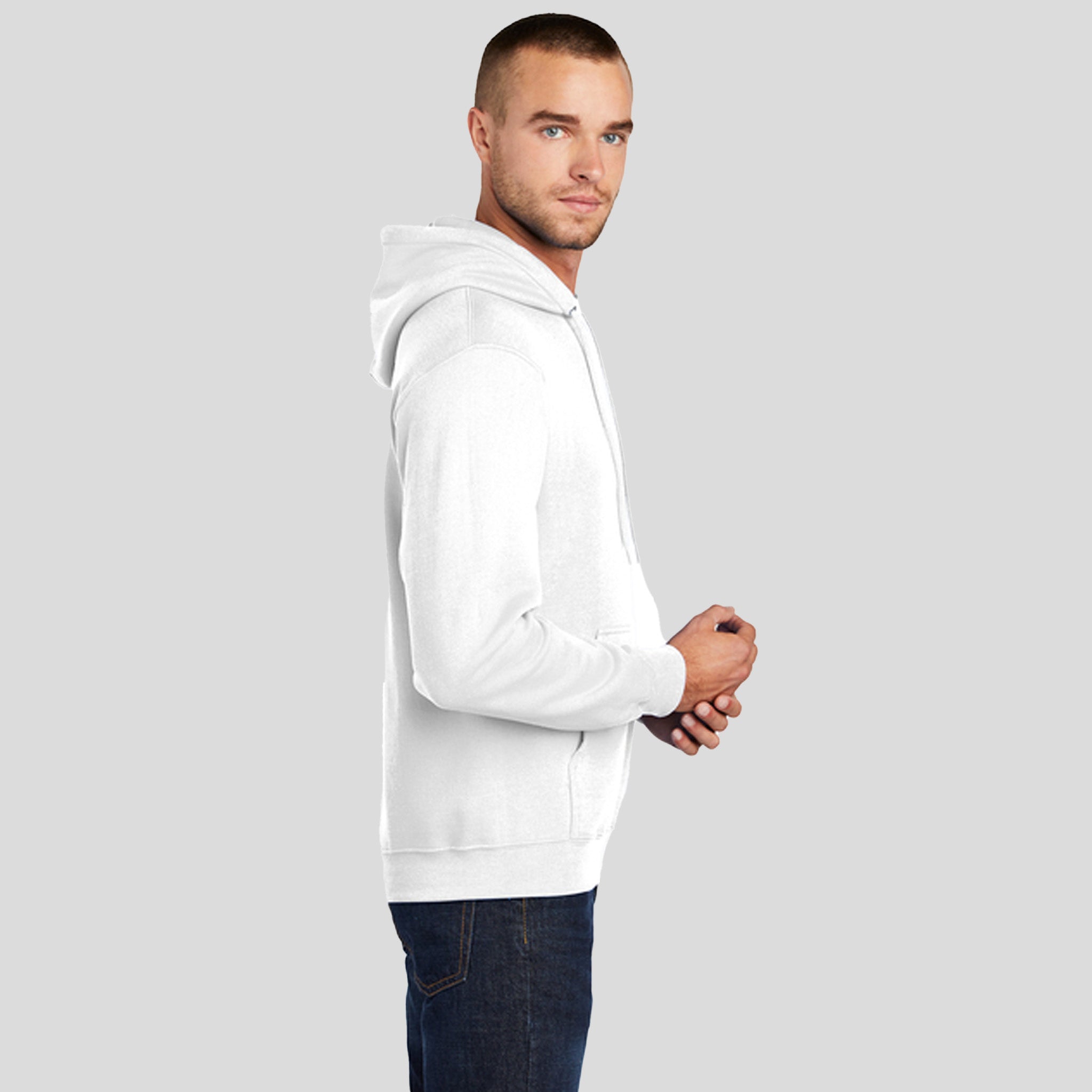 Tall Core Fleece Pullover Hooded Sweatshirt | White