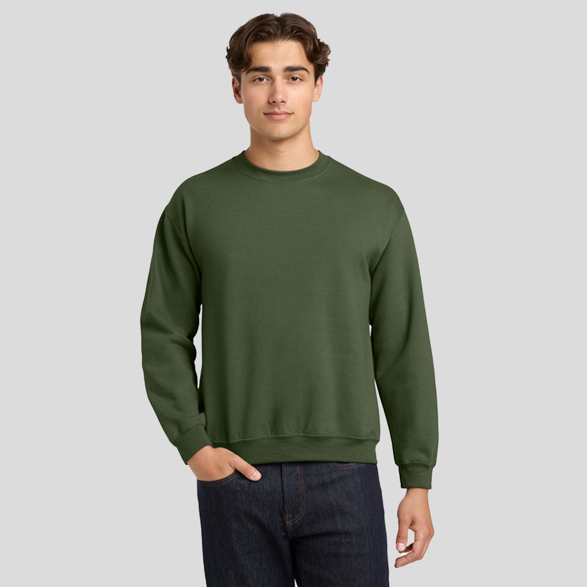 Heavy Blendβ’ Crewneck Sweatshirt | Military Green