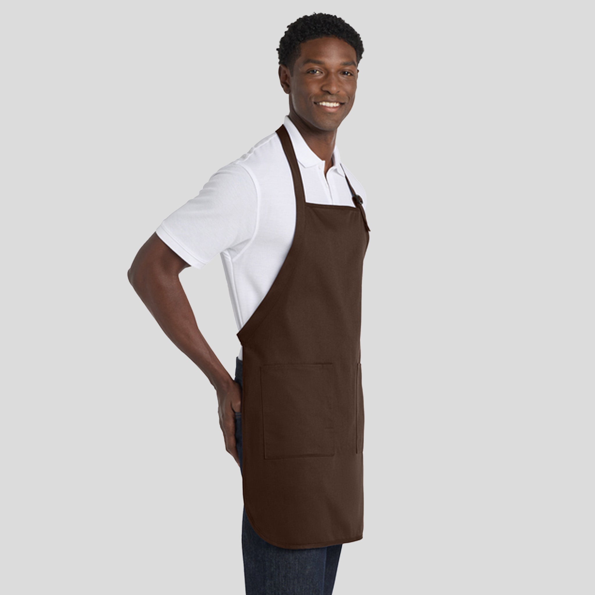 Full-Length Apron with Pockets | Coffee Bean