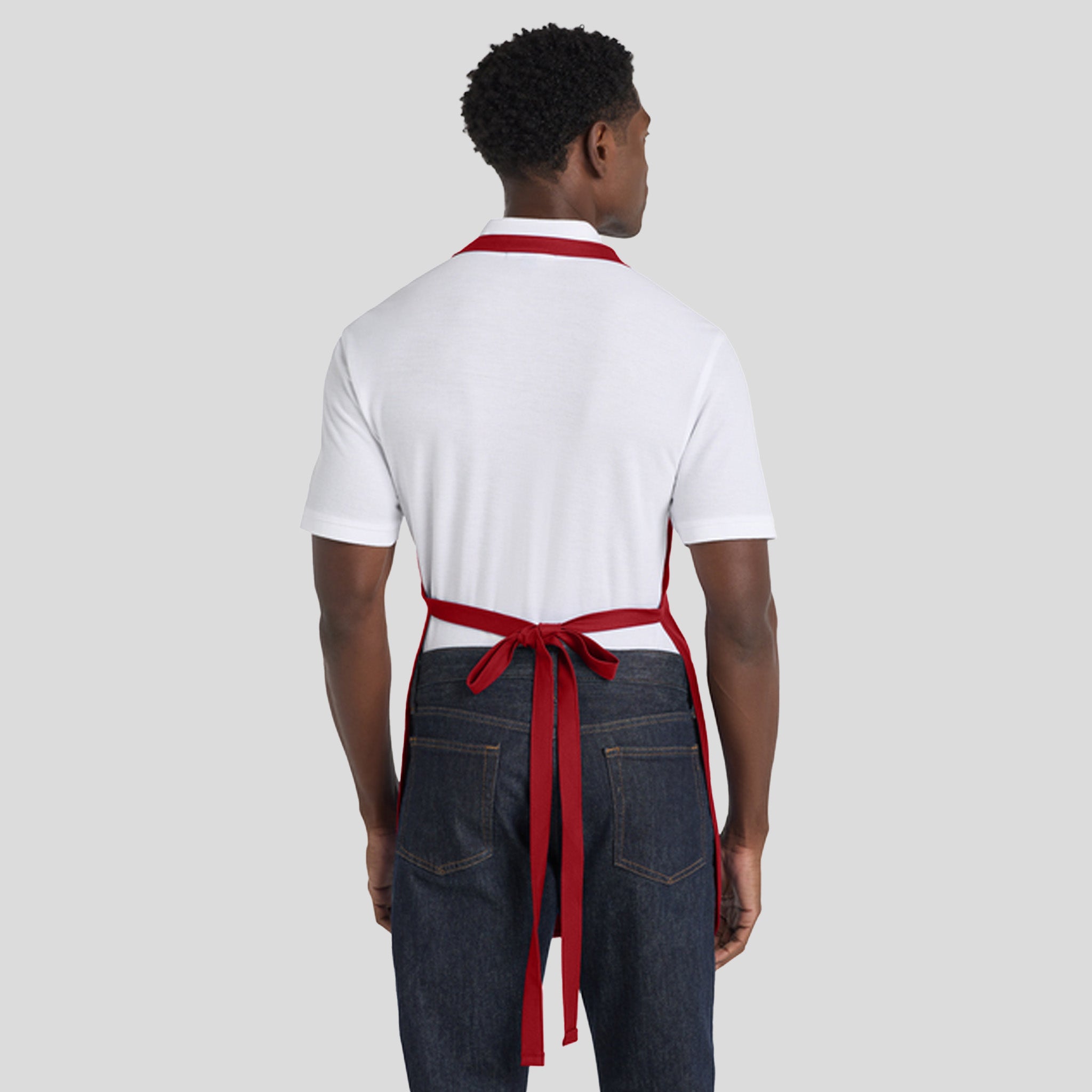 Full-Length Apron with Pockets | Red