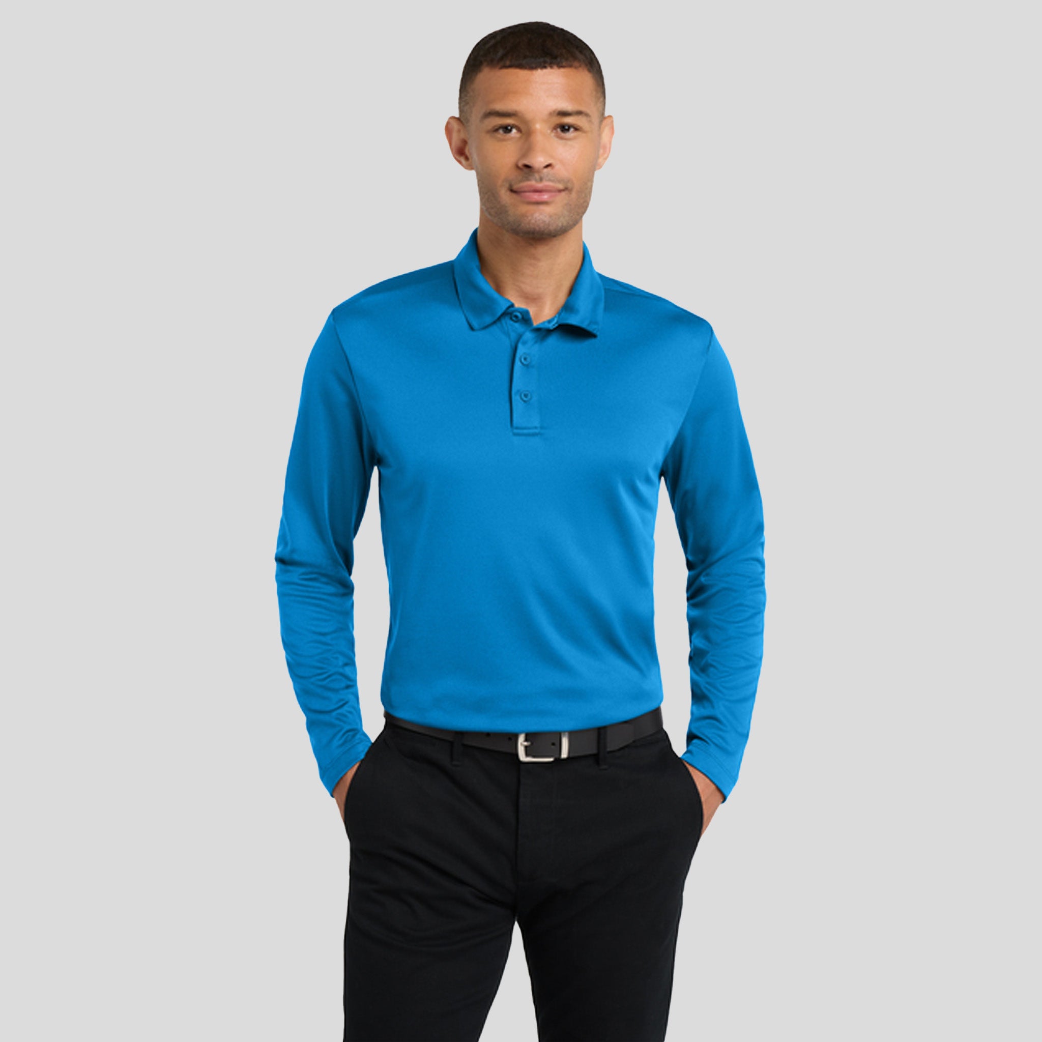 Silk Touch™ Performance Long Sleeve Polo | Brilliant Blue