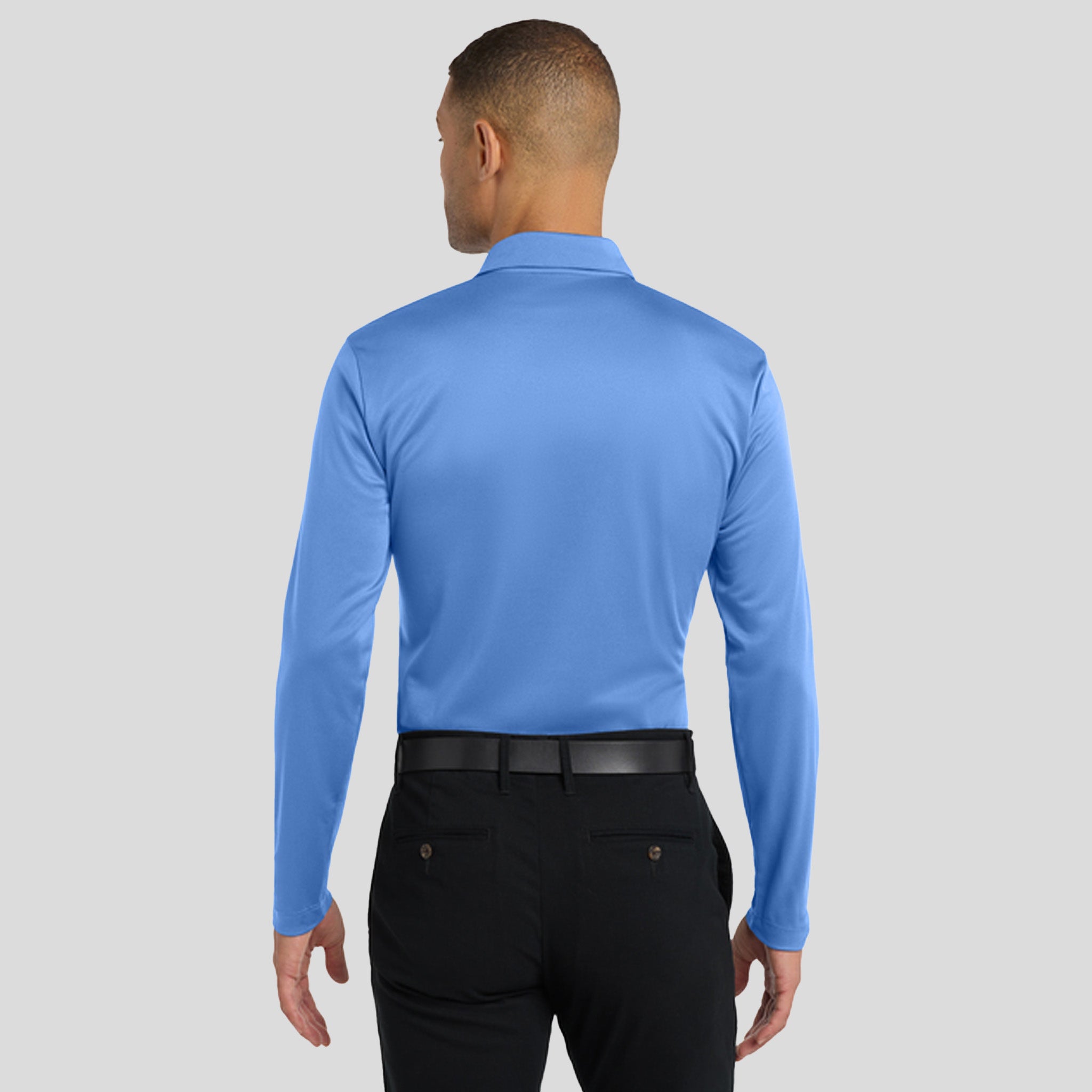 Silk Touch™ Performance Long Sleeve Polo | Carolina Blue