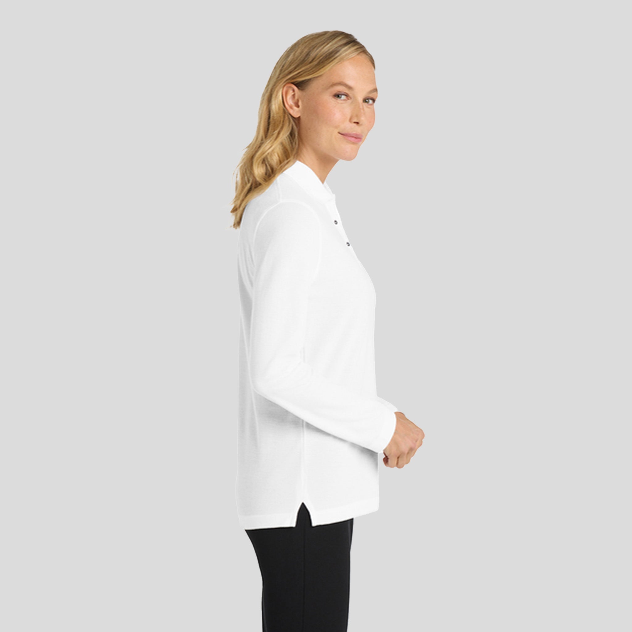 Women's Silk Touchβ’ Long Sleeve Polo | White