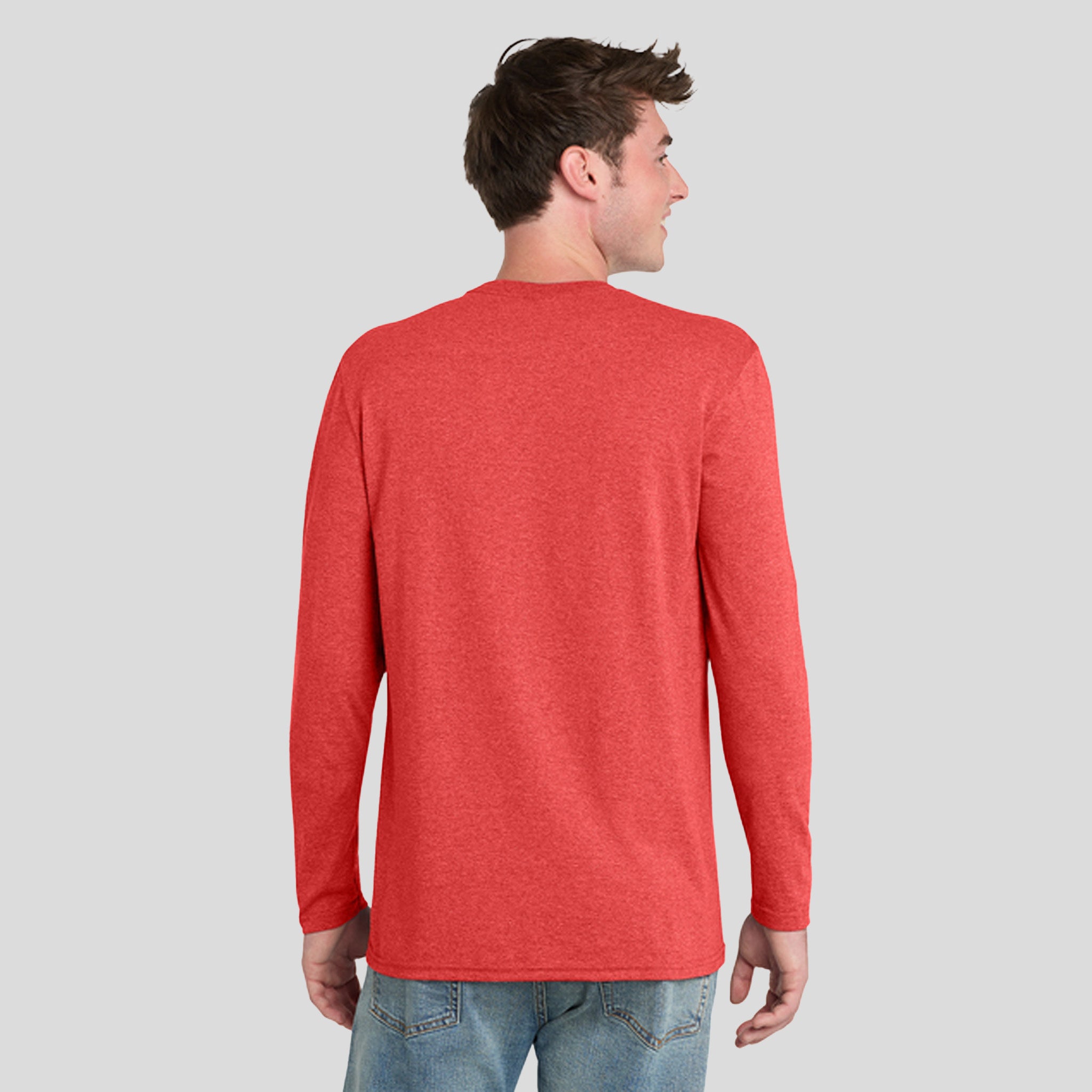 Tri-Blend Long Sleeve Tee | Bright Red Heather