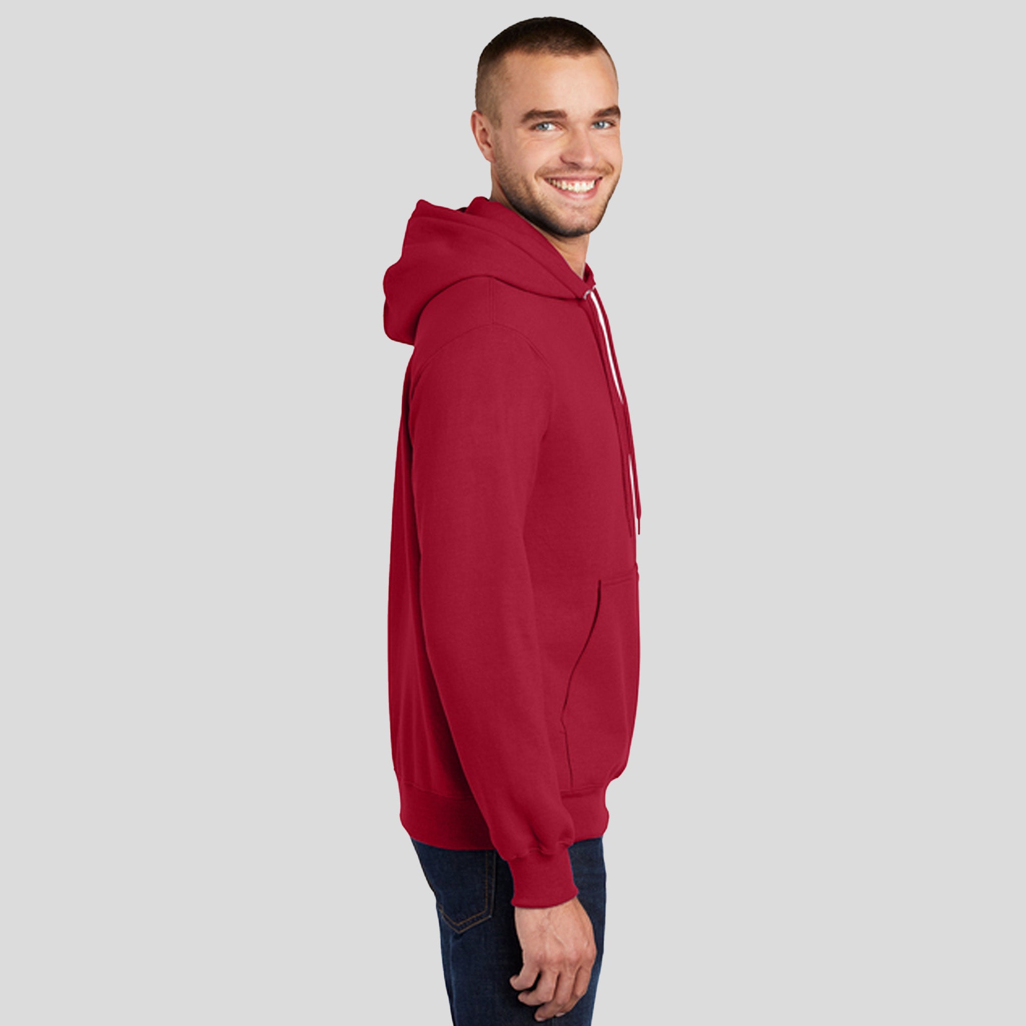 Core Fleece Pullover Hooded Sweatshirt | Red
