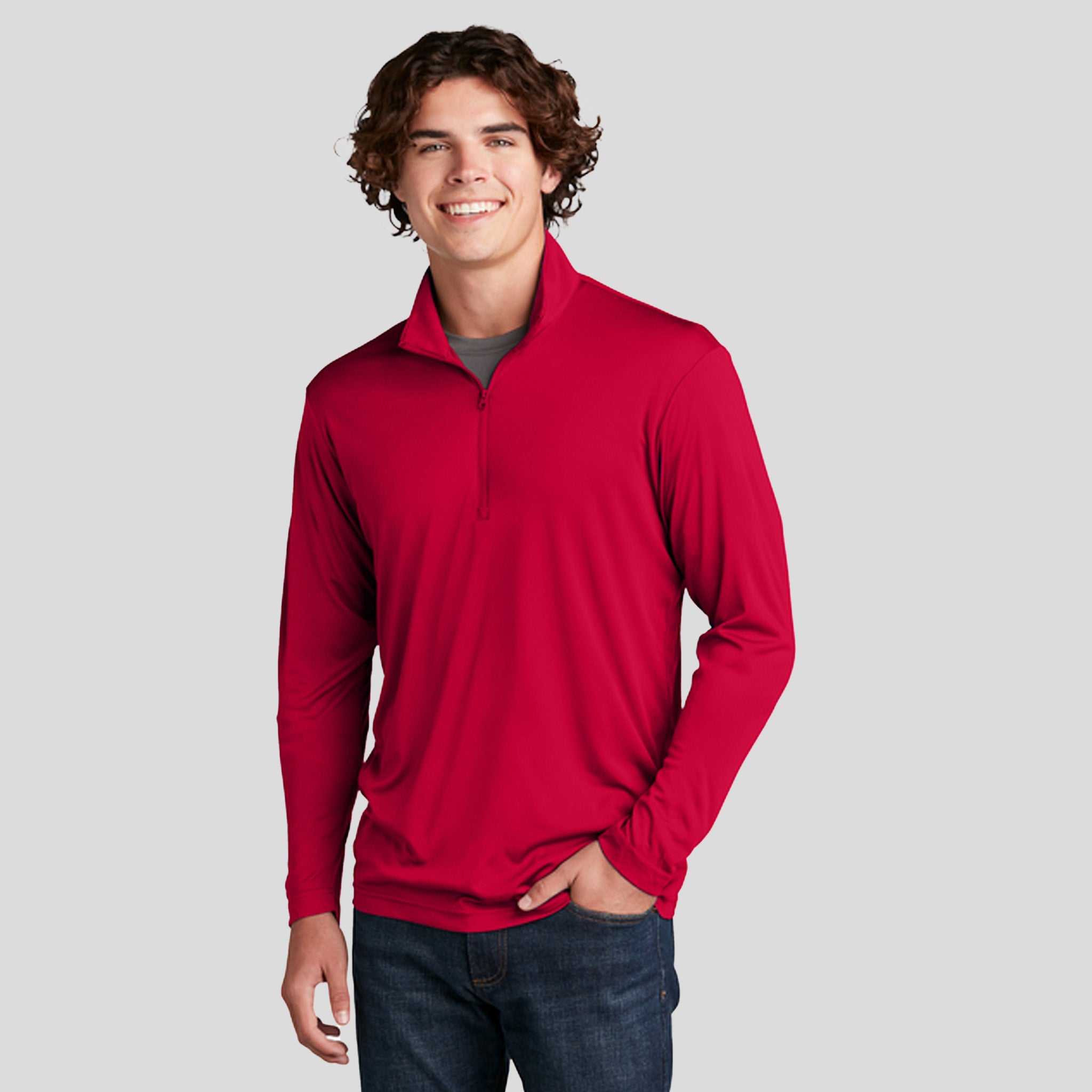 PosiChargeยฎ Competitorโข 1/4-Zip Pullover | Deep Red