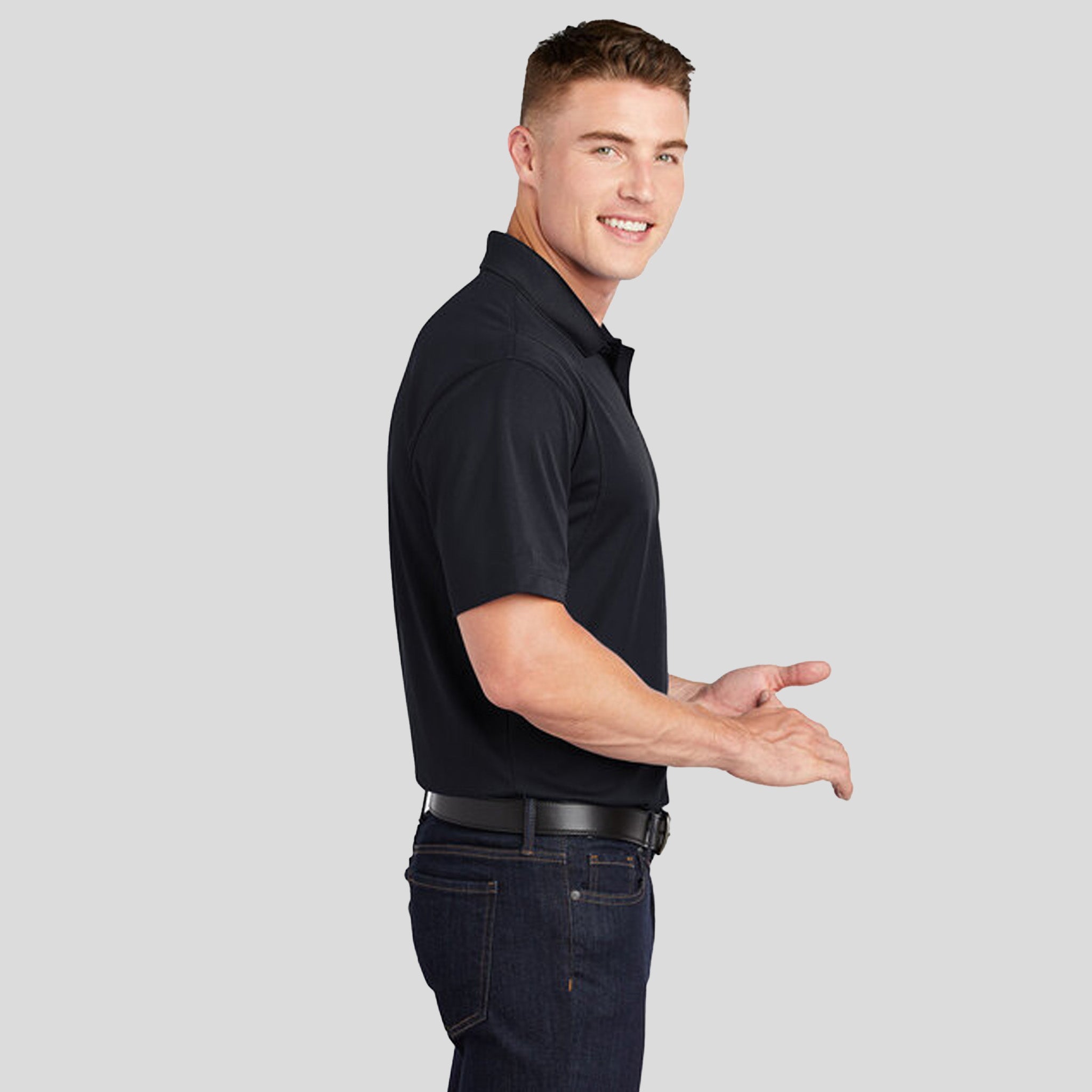 Micropique Sport-Wickยฎ Polo | Black