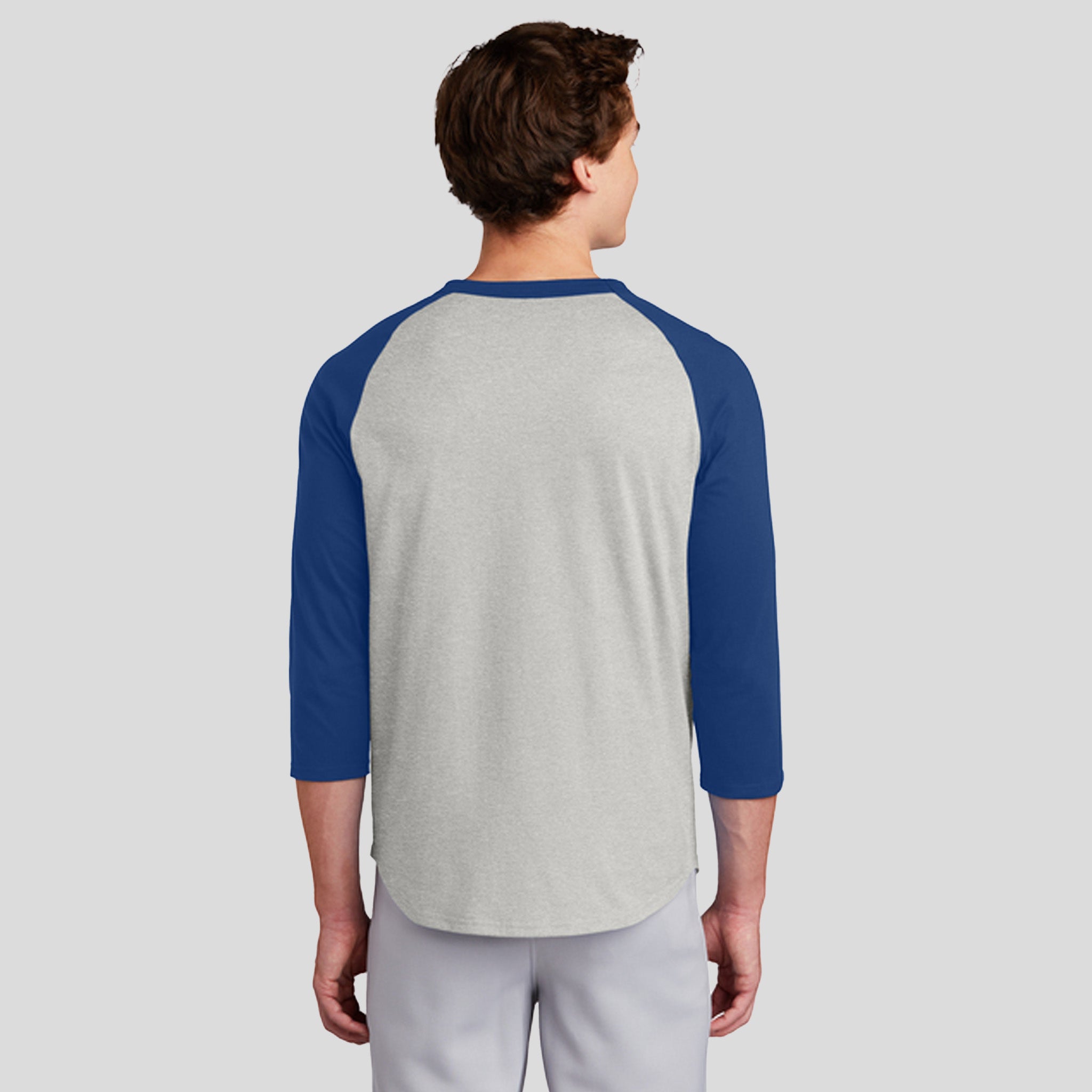 Colorblock Raglan Jersey | Heather Grey/Royal