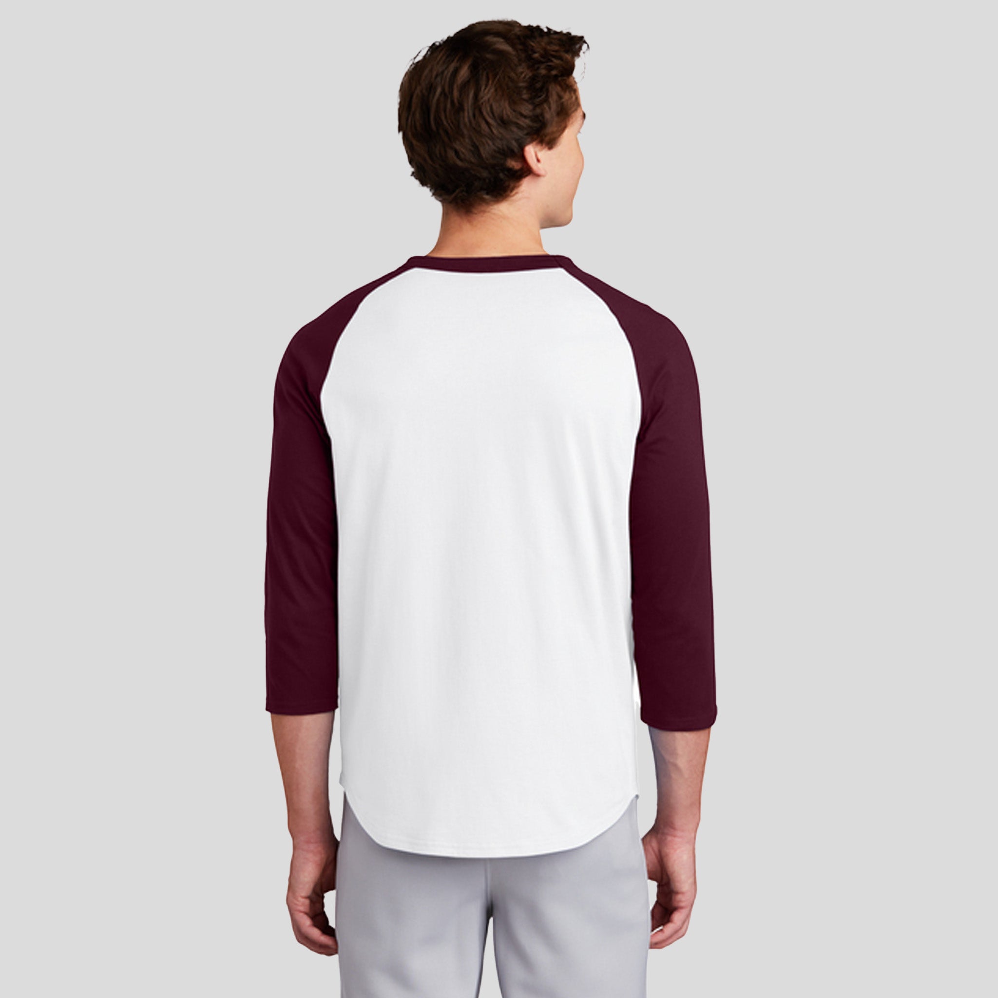 Colorblock Raglan Jersey | White/Maroon