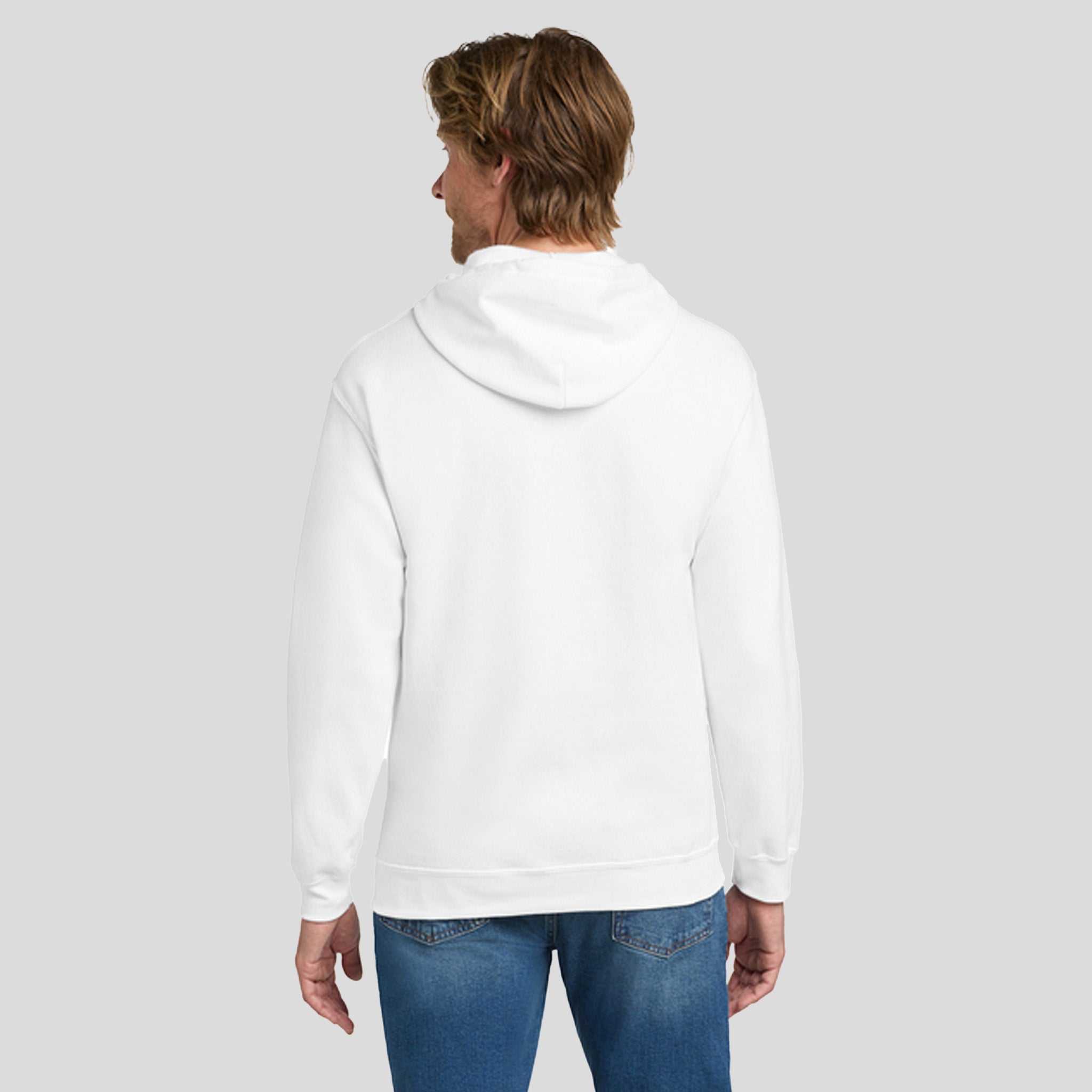 Heavy Blendβ’ Full-Zip Hooded Sweatshirt | White
