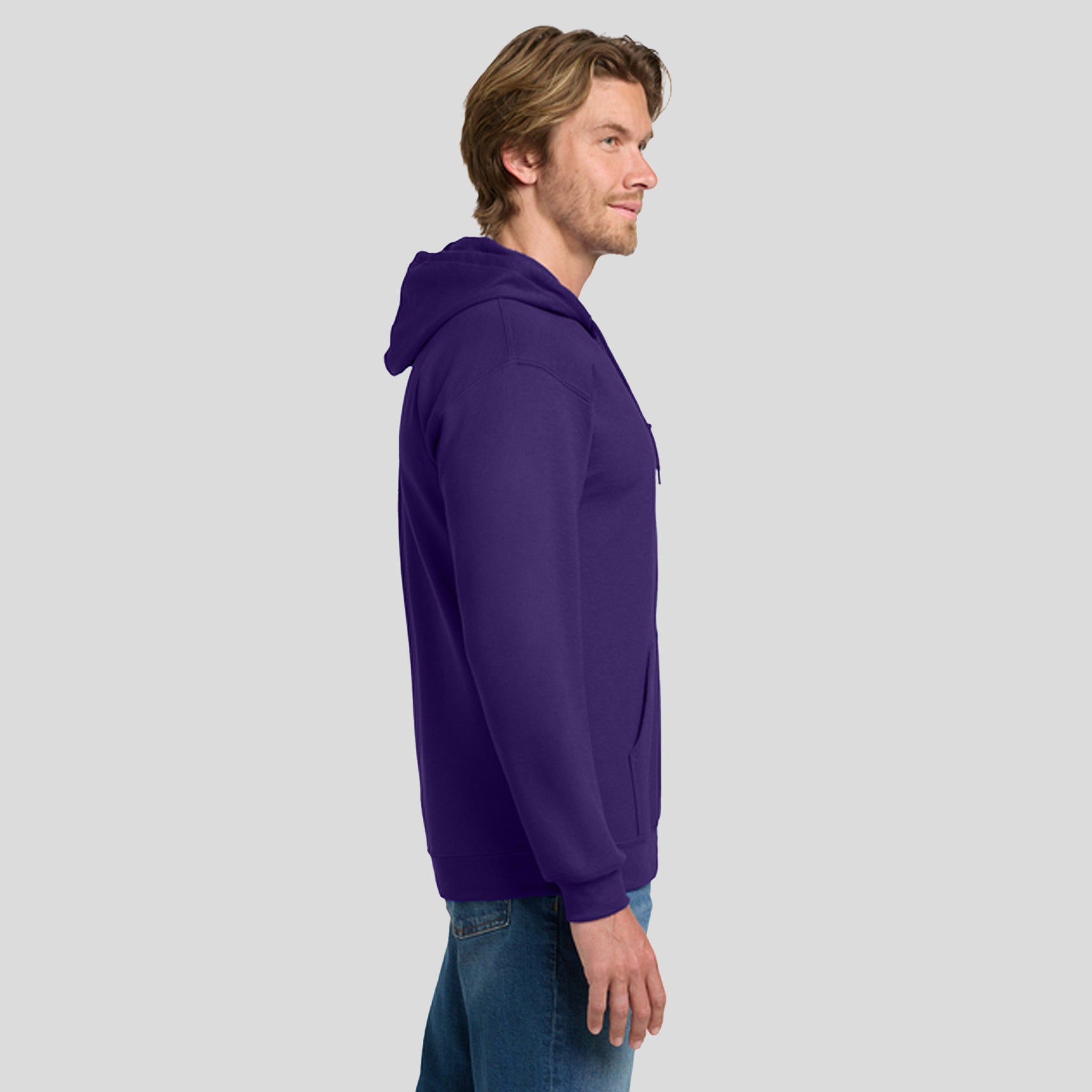 Heavy Blendβ’ Full-Zip Hooded Sweatshirt | Purple