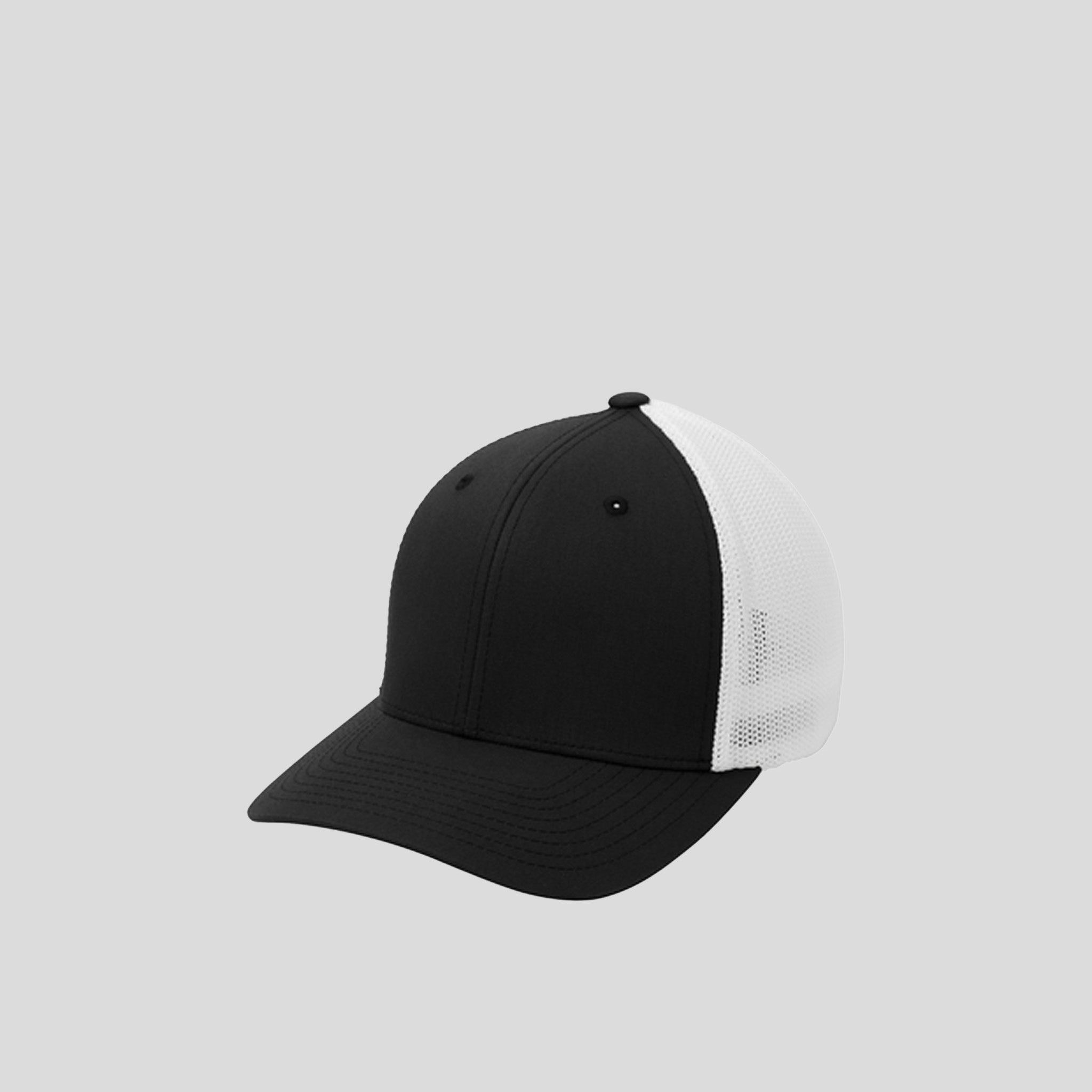 Flexfitยฎ Mesh Back Cap | Black/White