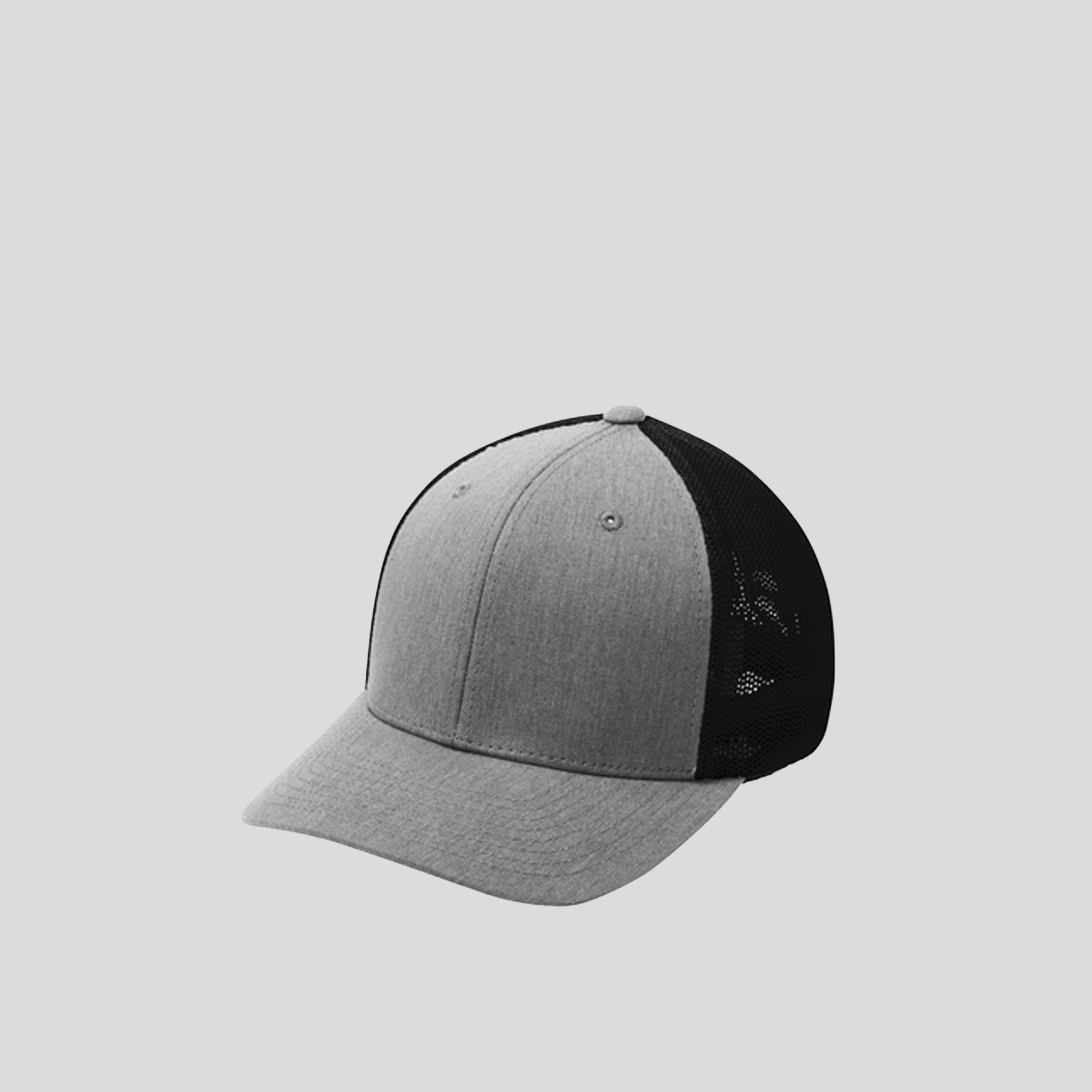 Flexfitยฎ Mesh Back Cap | Heather Grey/Black