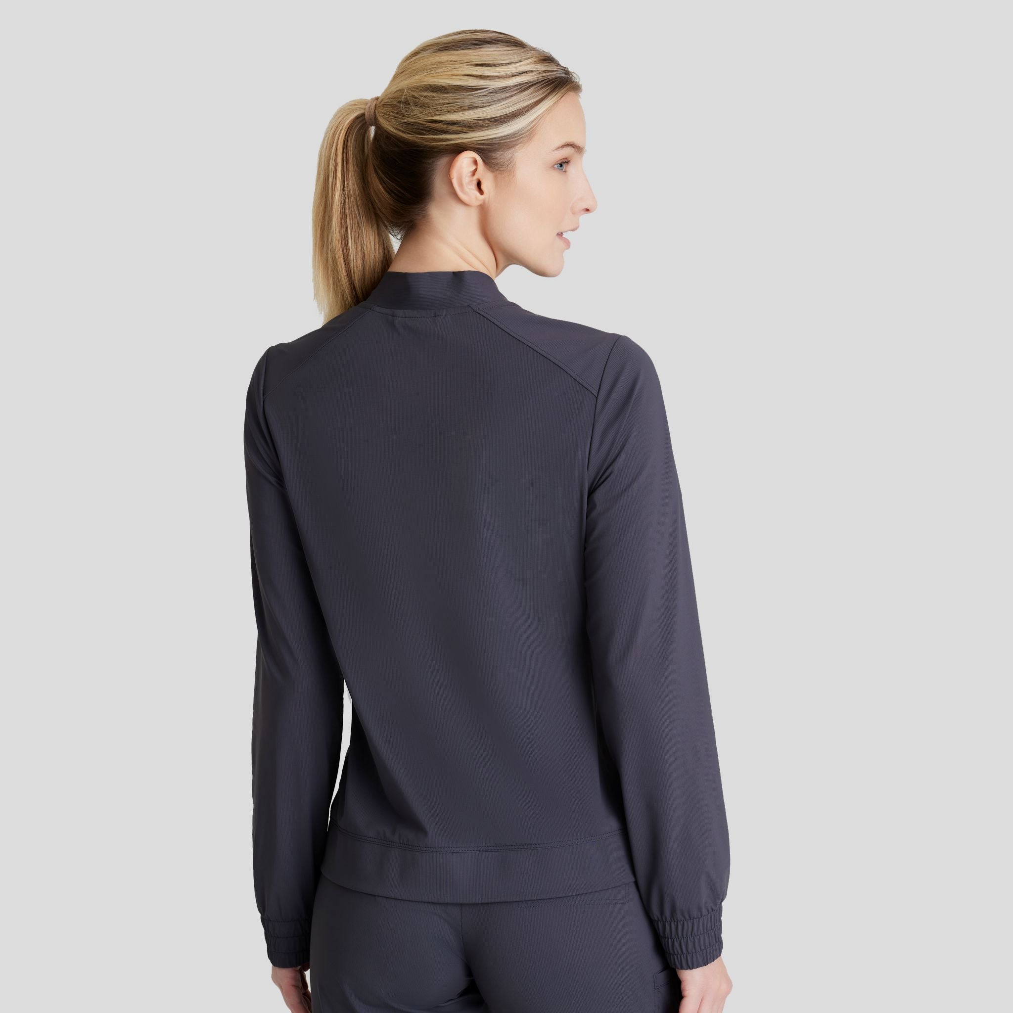 Contour 3-Pocket Front Zipper Warm Up | Pewter