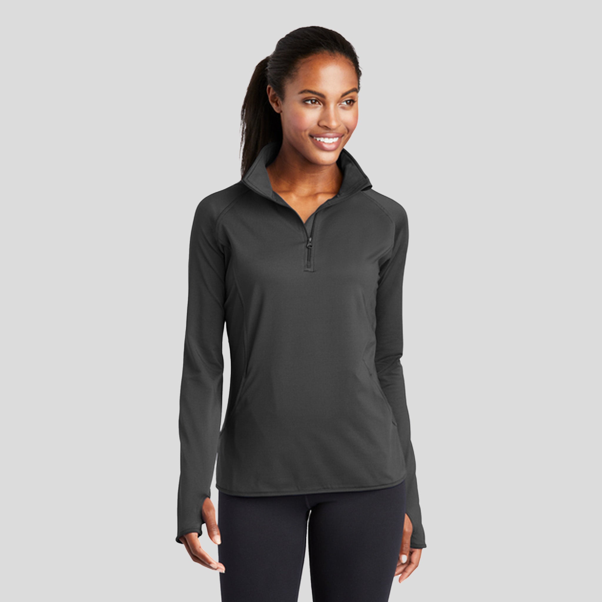 Women's Sport-Wickยฎ Stretch 1/4-Zip Pullover | Charcoal Grey