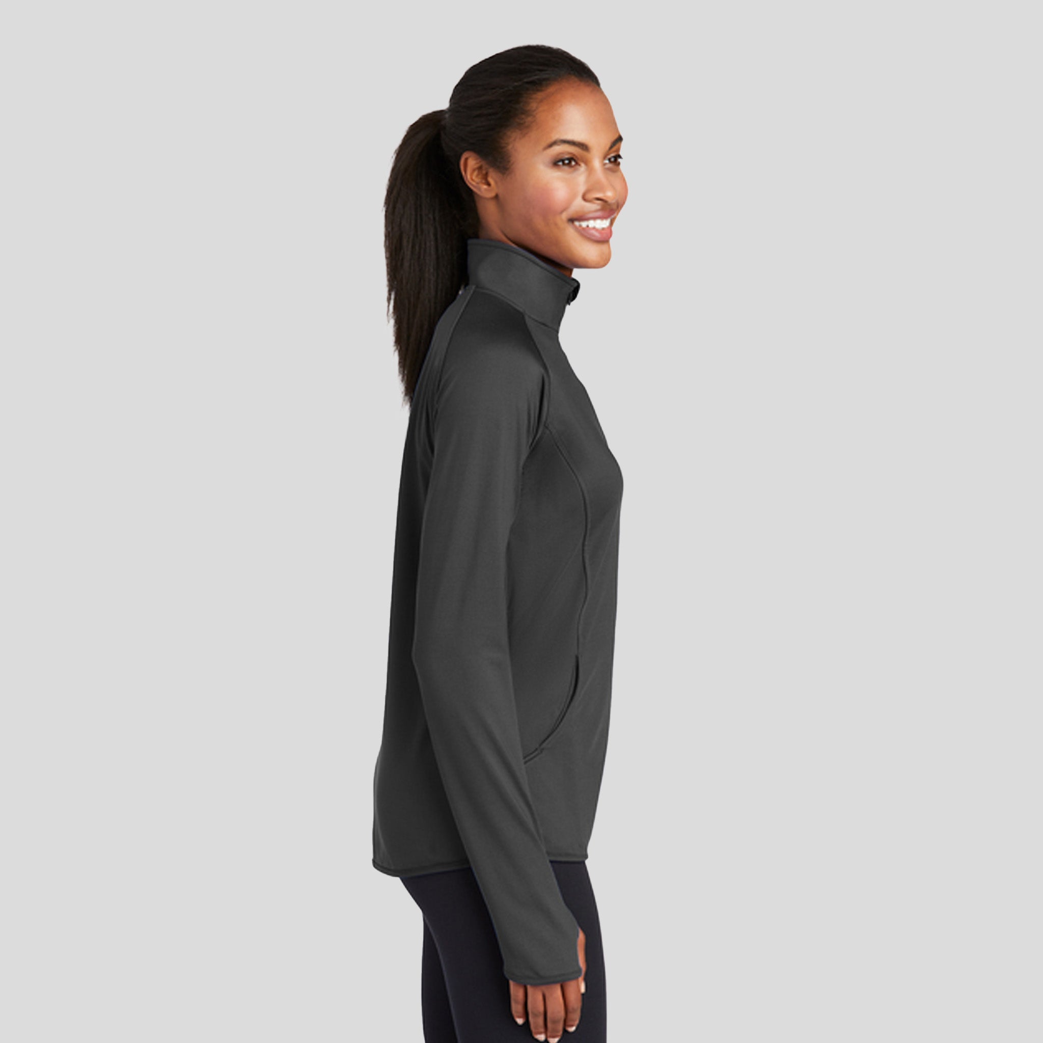 Women's Sport-Wickยฎ Stretch 1/4-Zip Pullover | Charcoal Grey