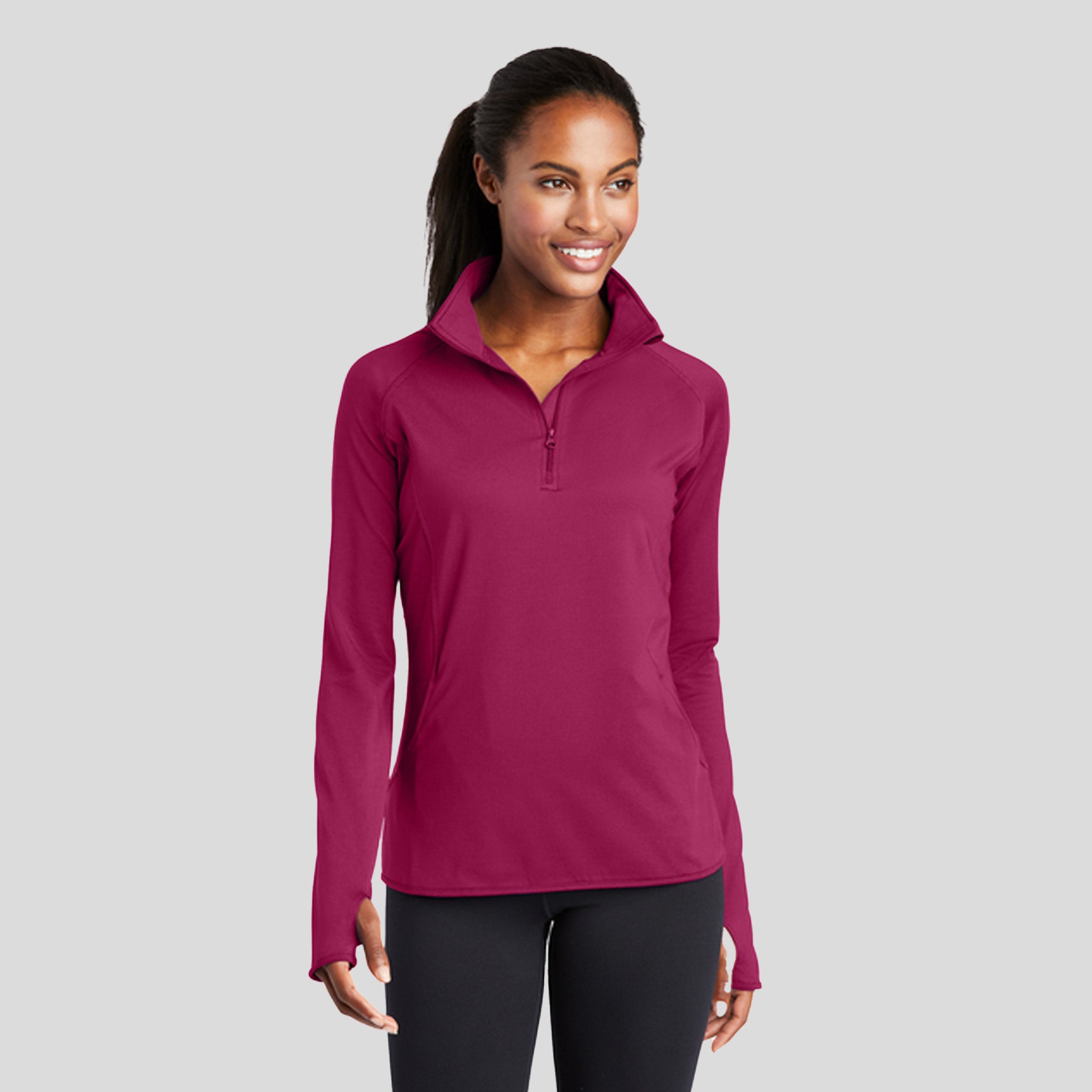 Women's Sport-Wickยฎ Stretch 1/4-Zip Pullover | Pink Rush