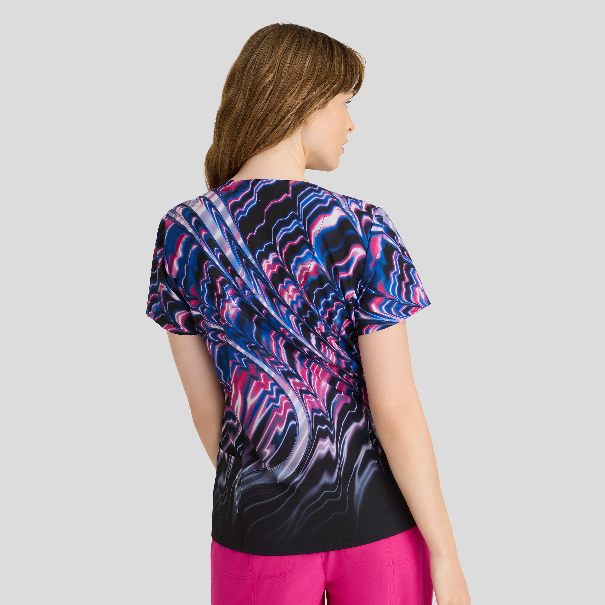 Thrive Print Top | Pink Luminescence