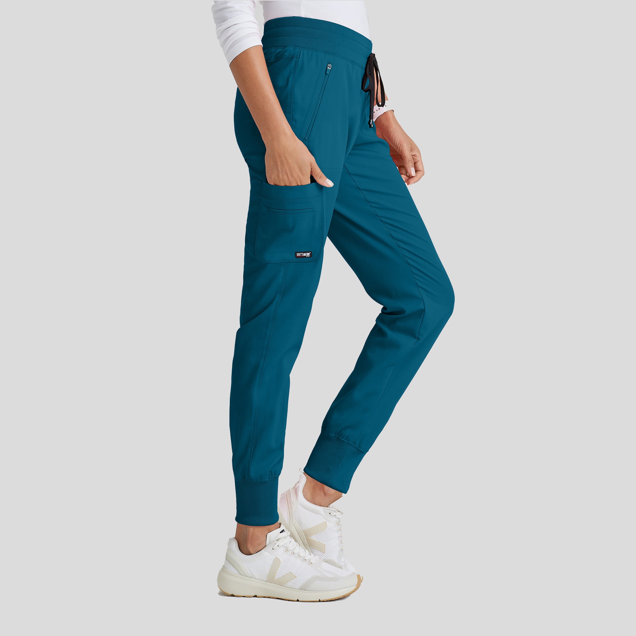 Eden 5-Pocket Mid-Rise Jogger Scrub Pant | Bahama