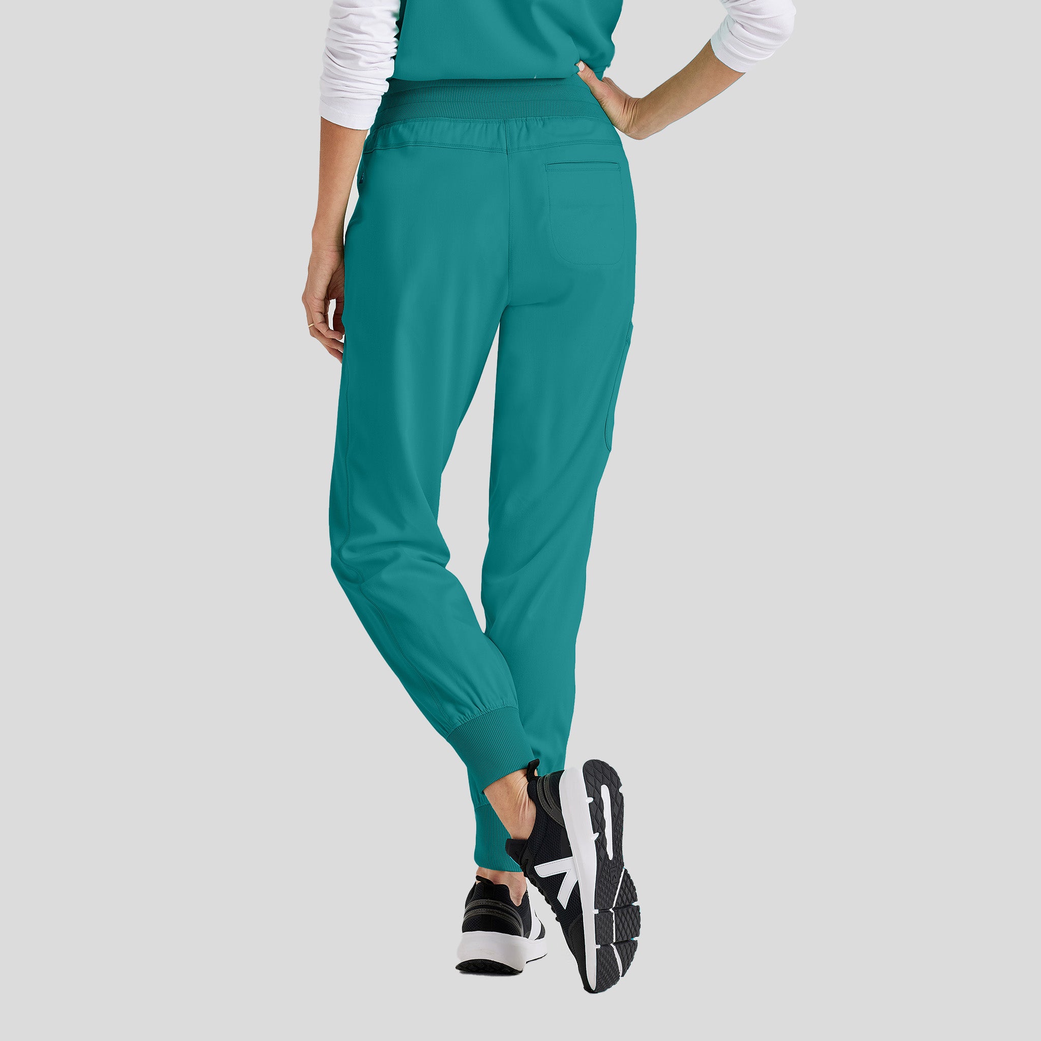 Eden 5-Pocket Mid-Rise Jogger Scrub Pant | Teal