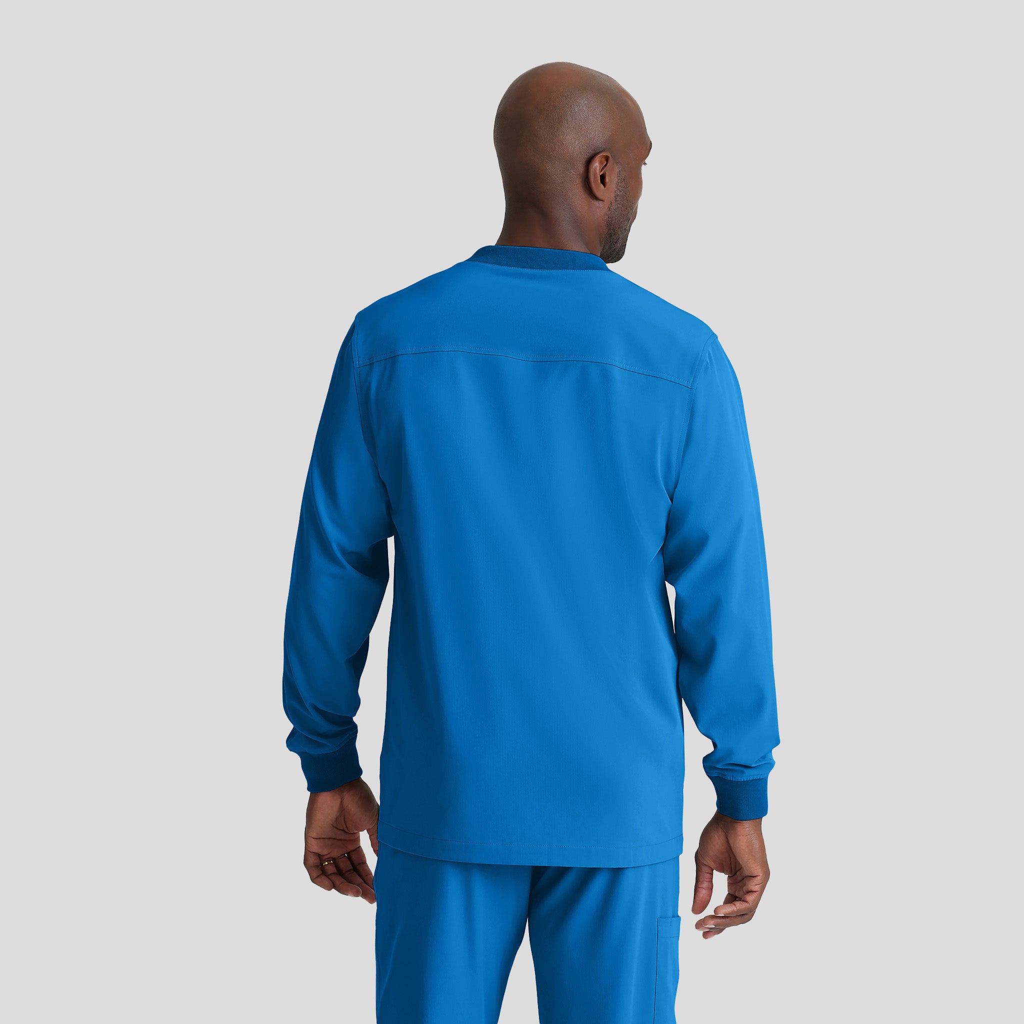 Men's Structure 3-Pocket Crewneck Warmup Scrub Jacket | Royal