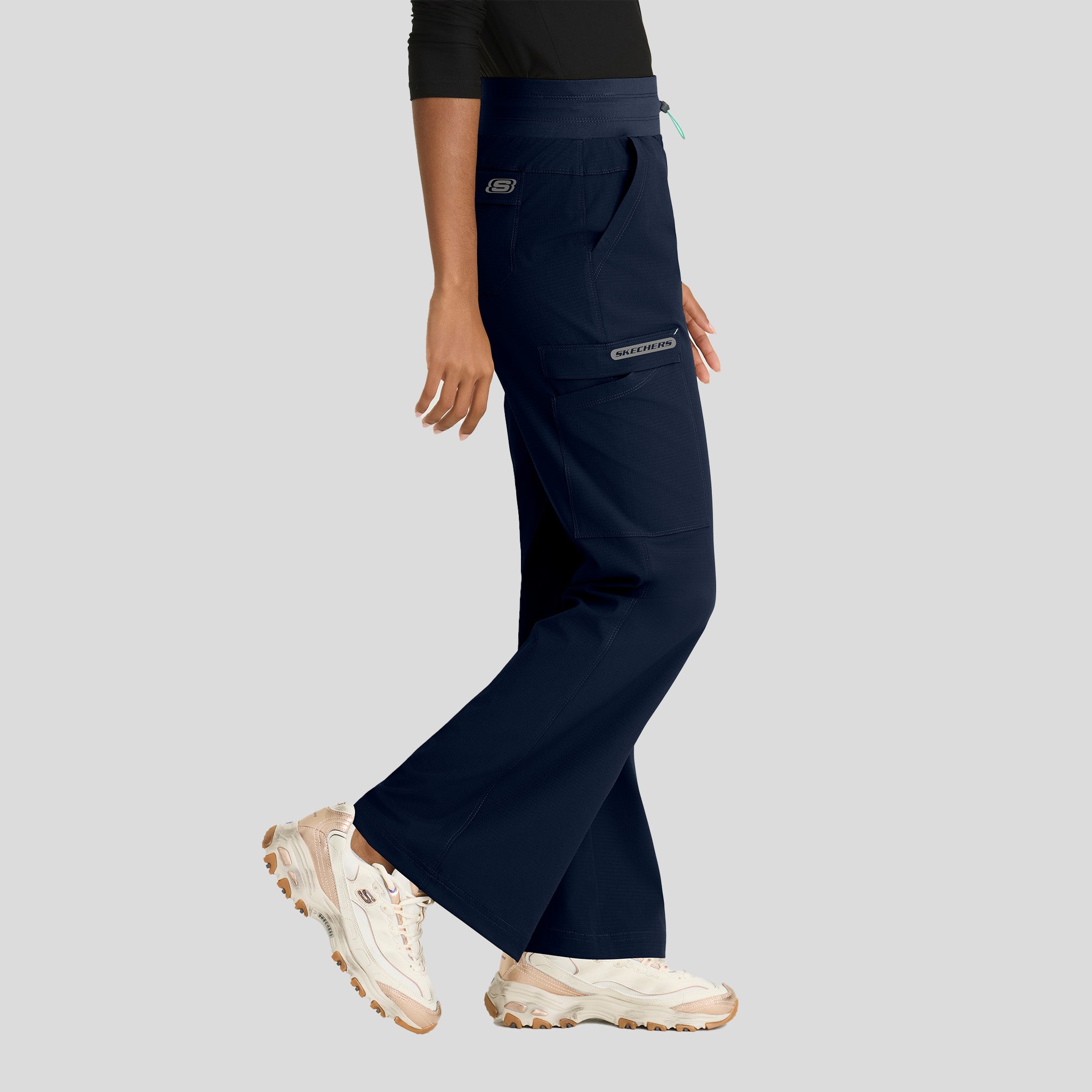 Explore 5-Pocket Knit Waistband Fit & Flare Pant  | Navy