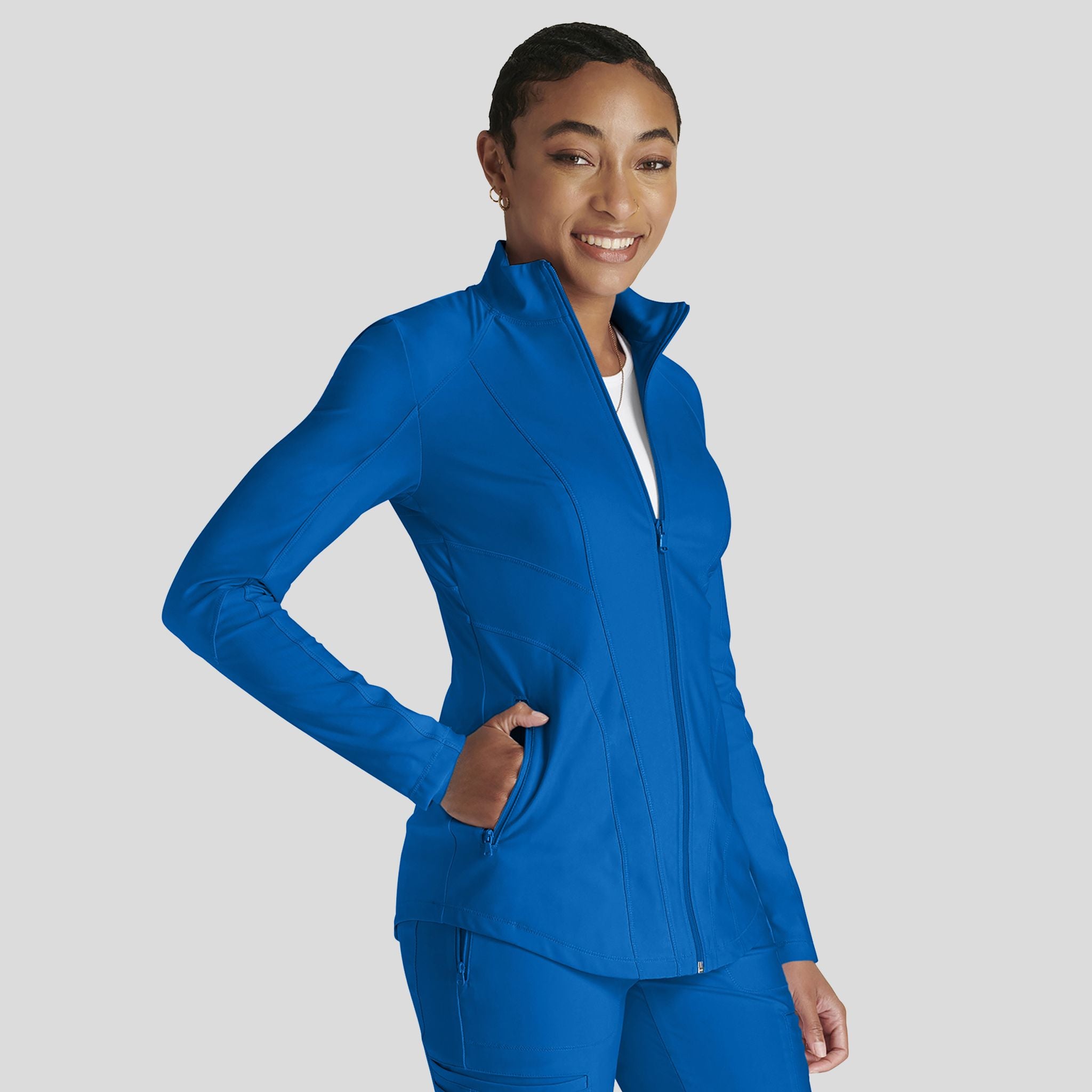 Zip Front Jacket | Royal