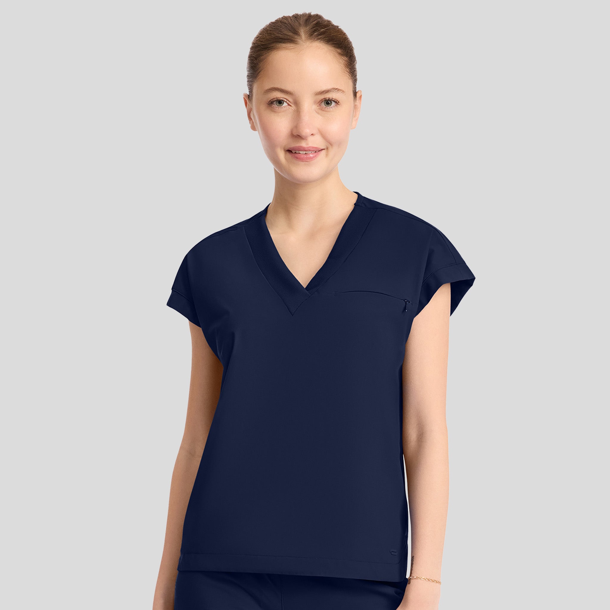 Dolman V-Neck Top | Navy