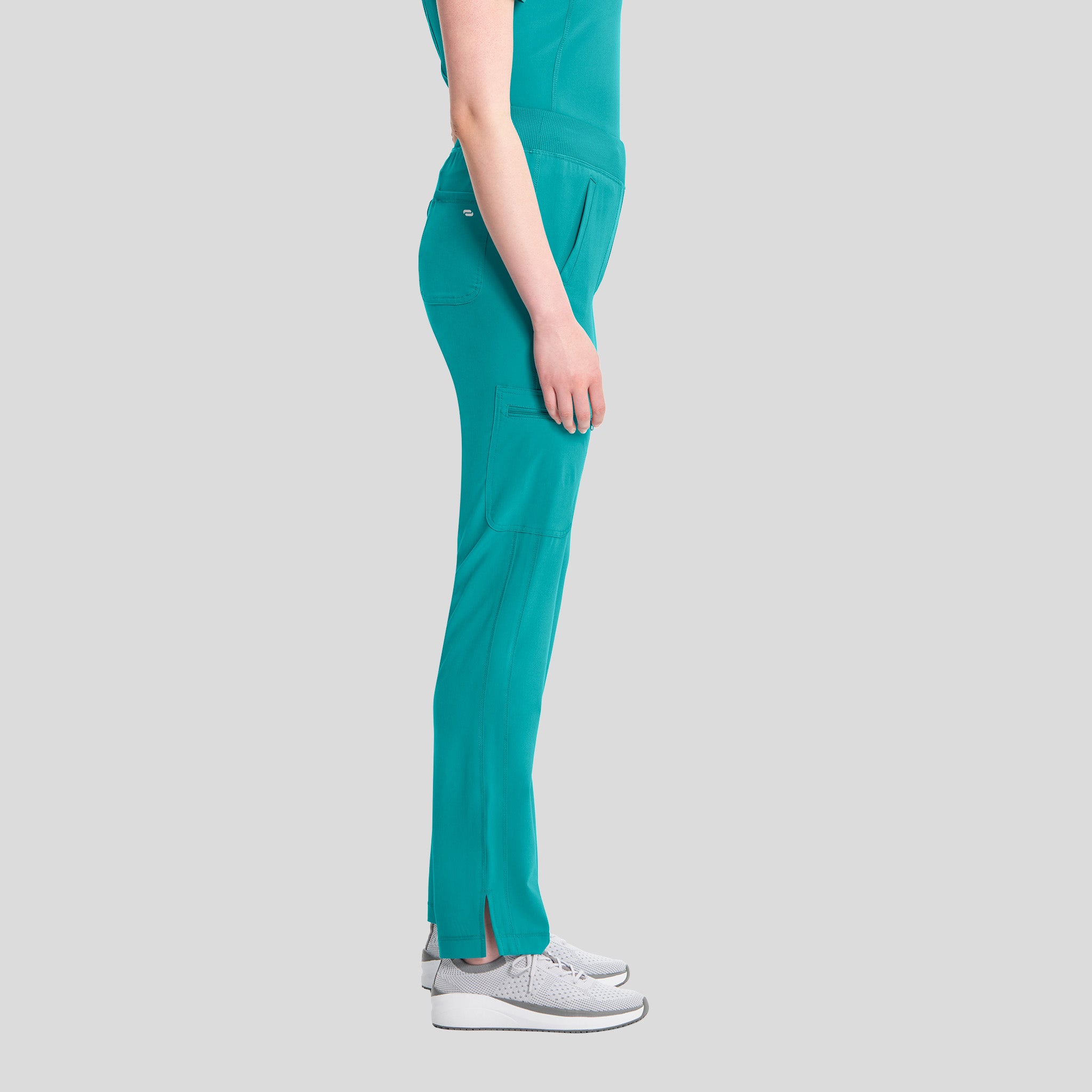 Inifnity Mid Rise Tapered Leg Pull-On Scrub Pant | Teal