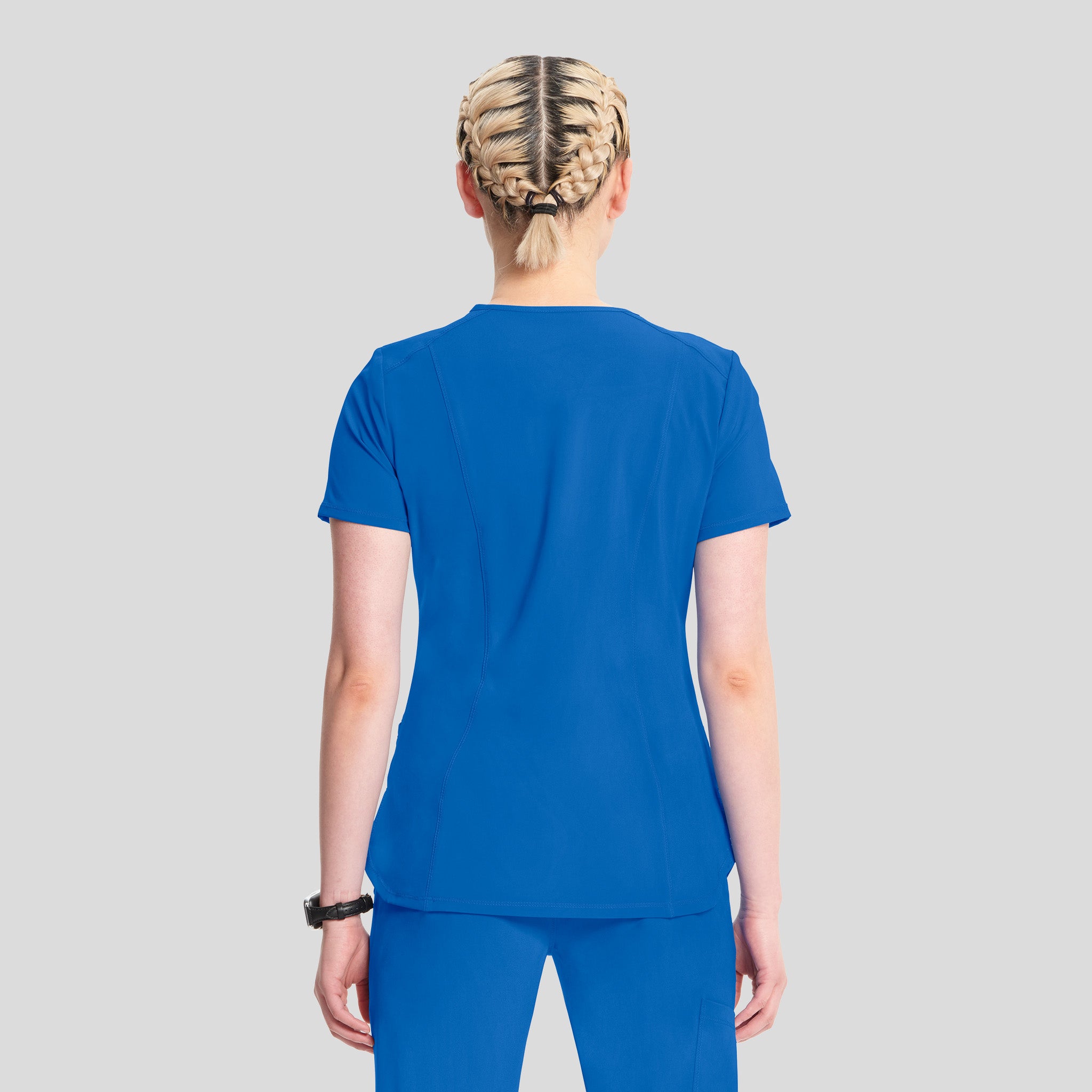 Infinity V-Neck Solid Scrub Top | Royal