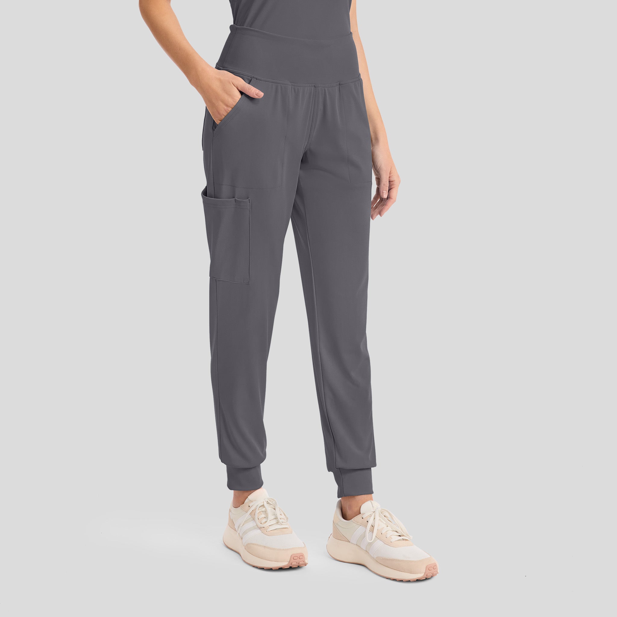 Achieve Pull-On Jogger Scrub Pant | Pewter