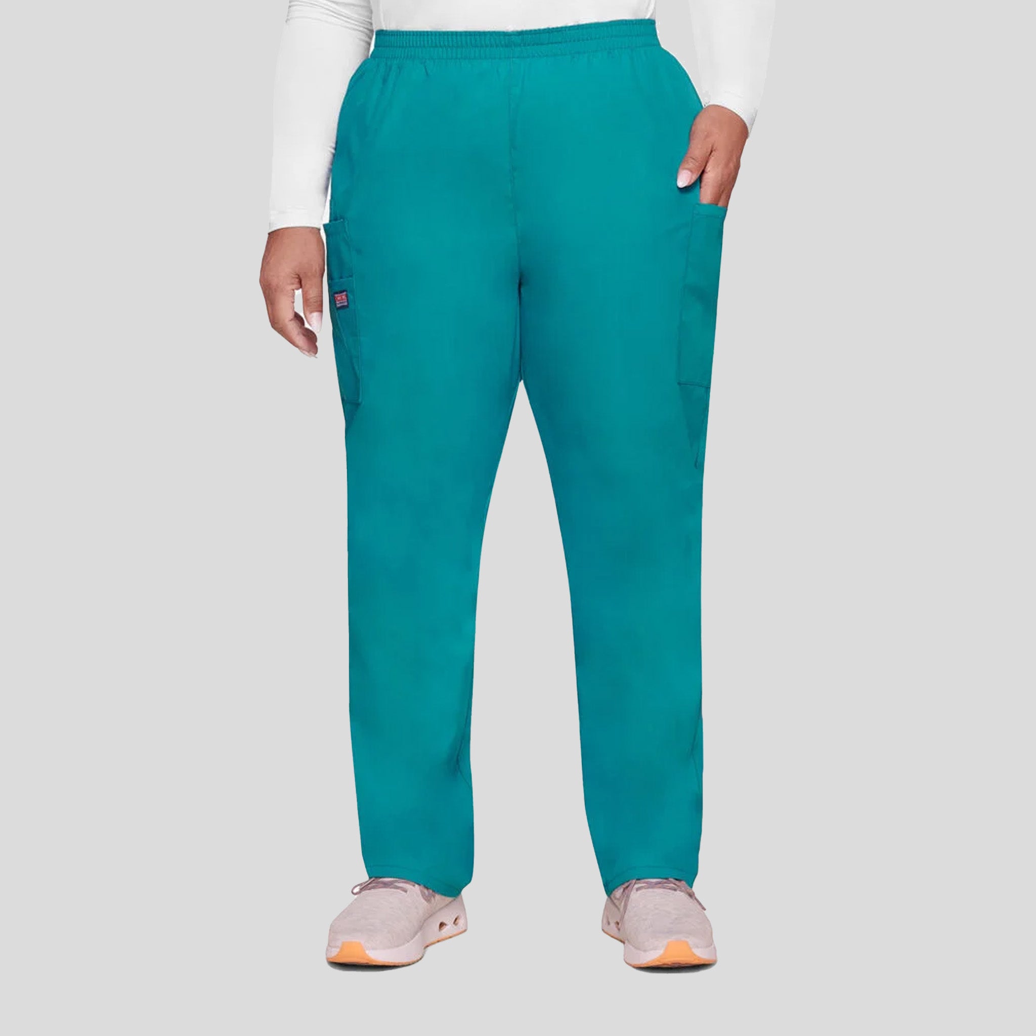 Elastic Waist Utility Scrub Pant | Teal